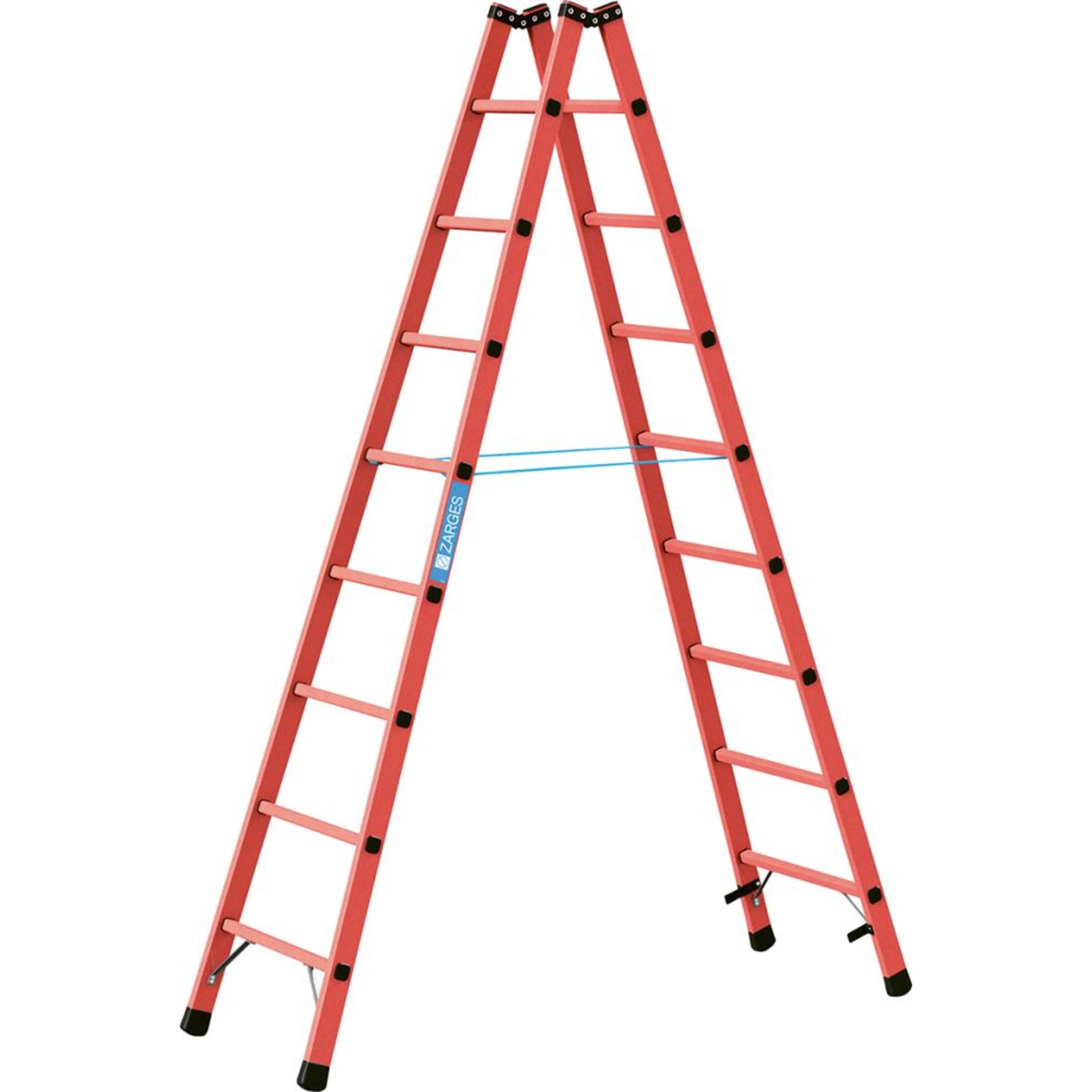 GFK-Stehleiter EFA B 2x8 Sprossen Leiterlänge 2,44 m Arbeitshöhe 3,65 m ZARGES