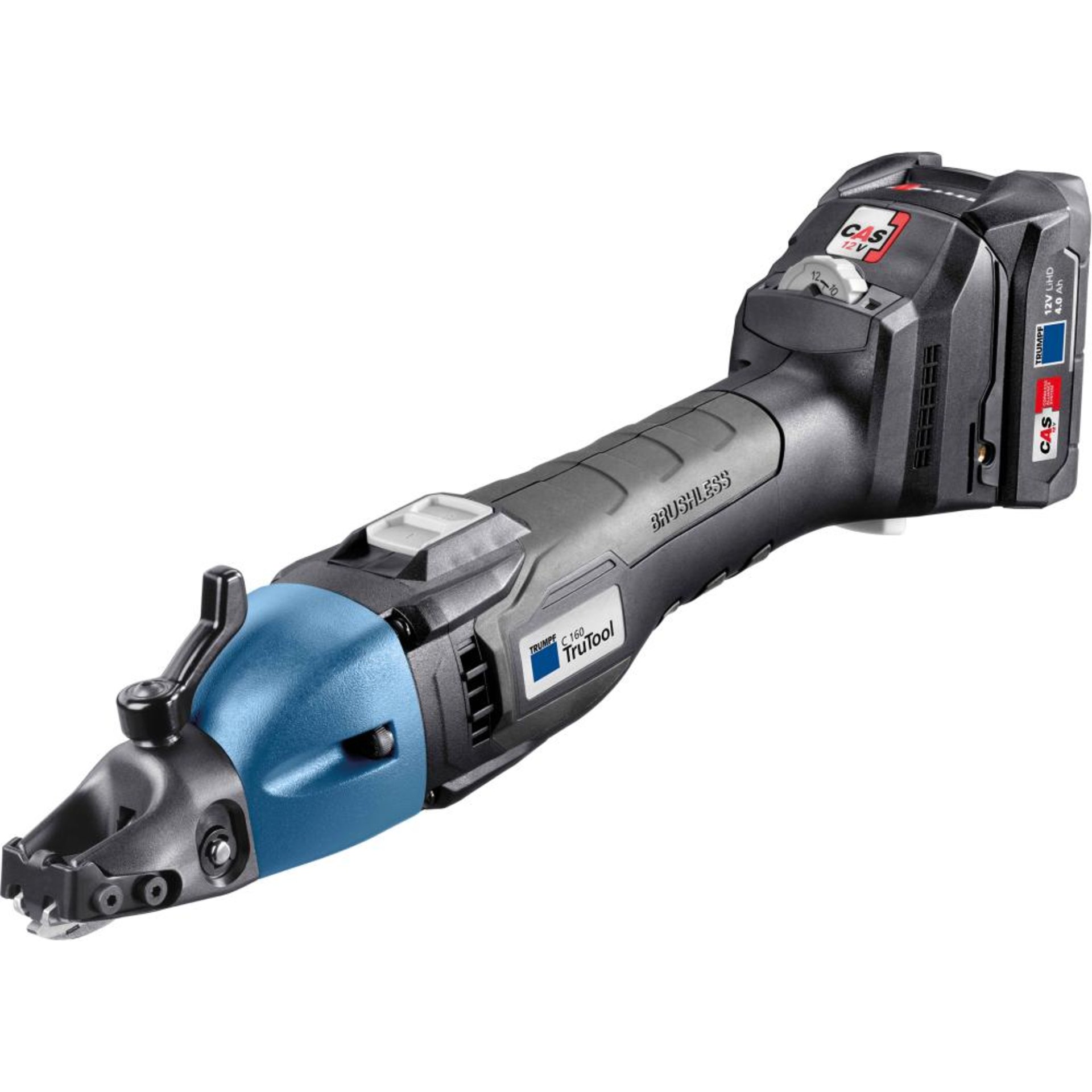 Akku Schlitzschere TruTool C 160 m.Spanabtr.2x12,0V 4,0 Ah Ladegerät Trumpf-Box