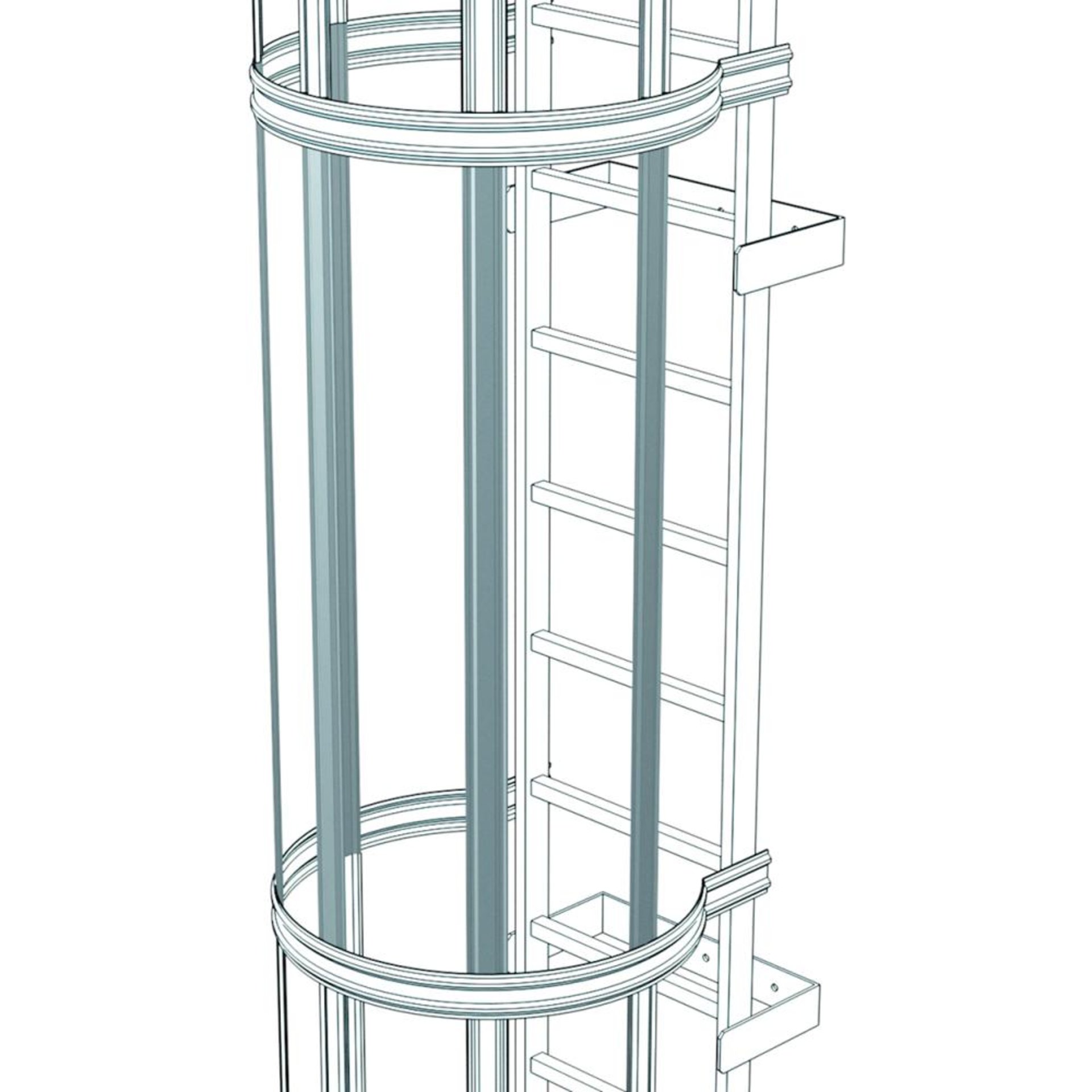 Rückenschutzstrebe Länge 1400 mm Aluminium eloxiert ZARGES