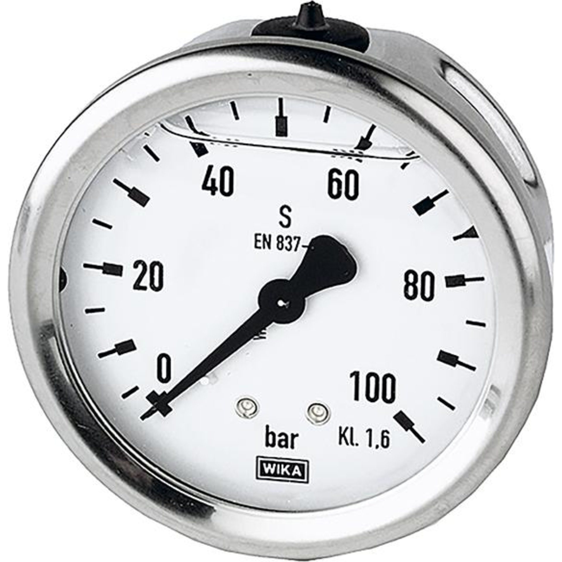 Glyzerinmanometer, rückseitig zentrisch