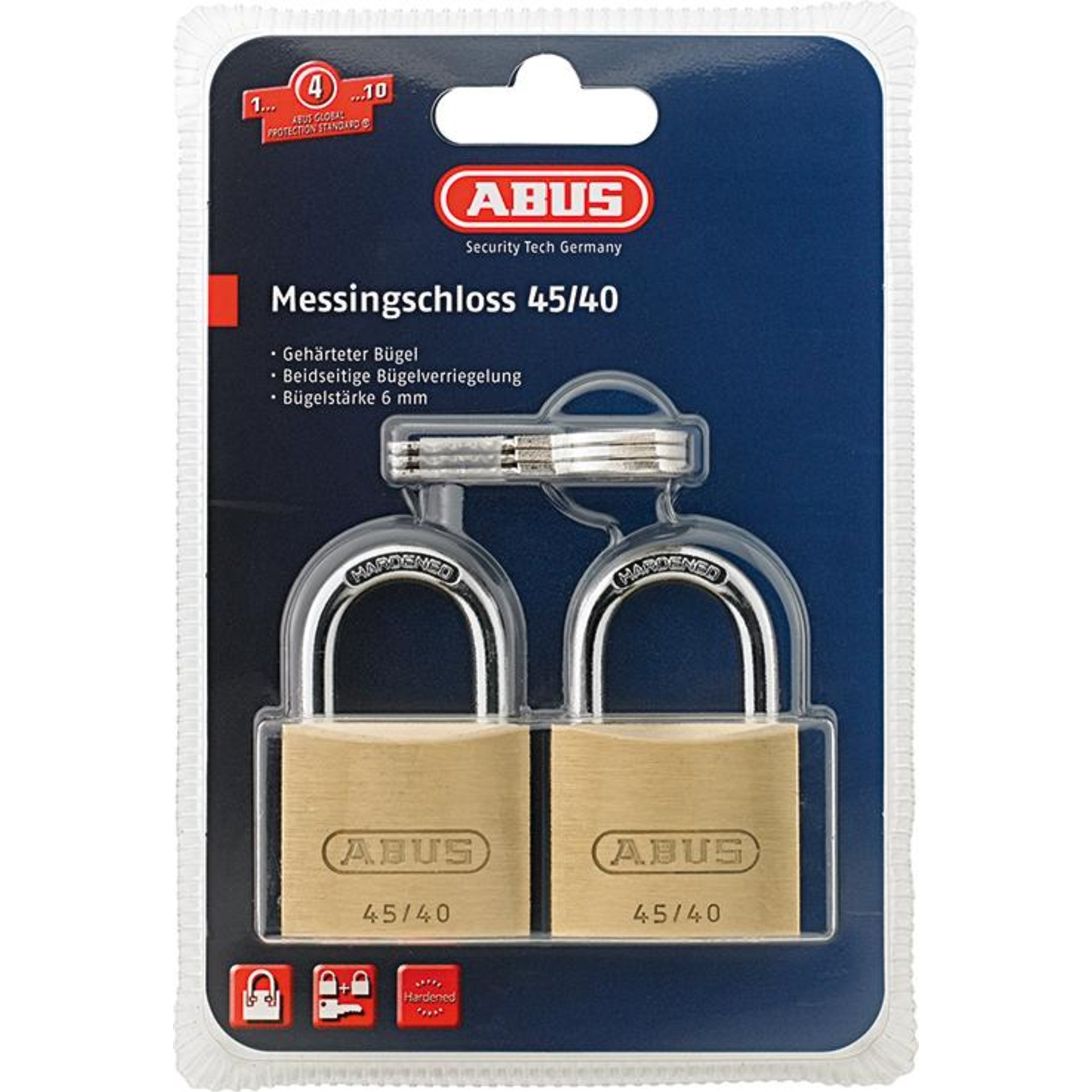 Vorhangschloss Messing Twins SB ABUS