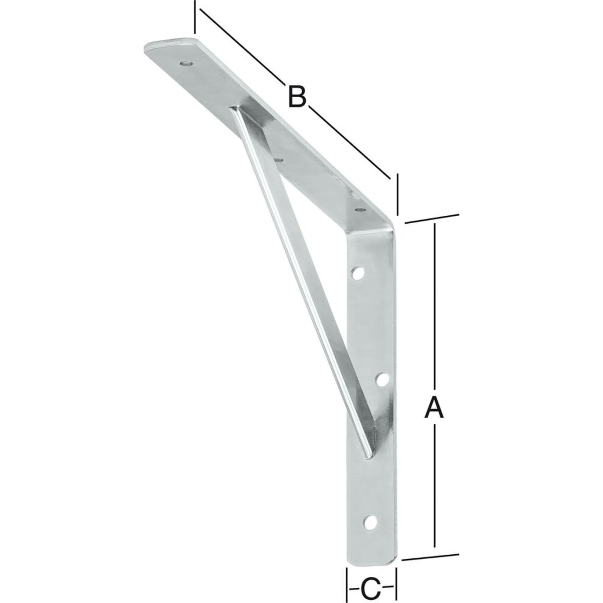 Stegkonsole verz. 400 x 250 mm Nr. 159400Z VORMANN