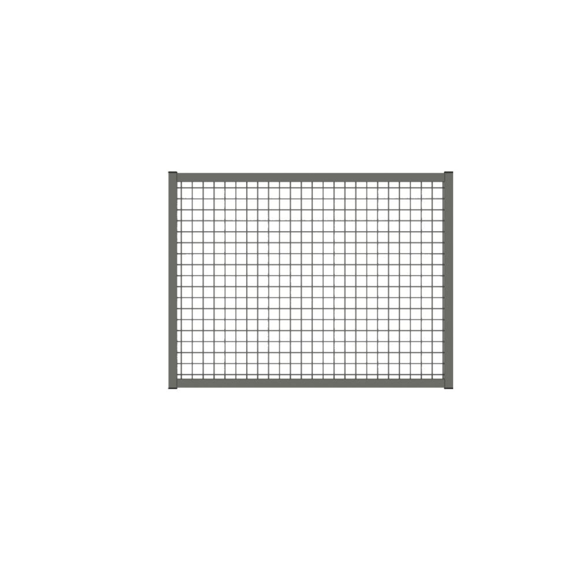 Aufsatzelement Trennwandsystem Vario B980xH750 mm RAL 7037 Drahtgitter