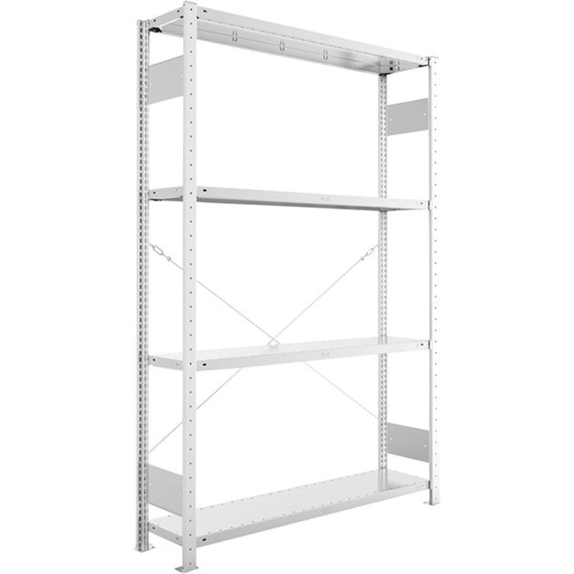 Steckregal META CLIP S3, Fachlast 230 kg, RAL 7035 lichtgrau