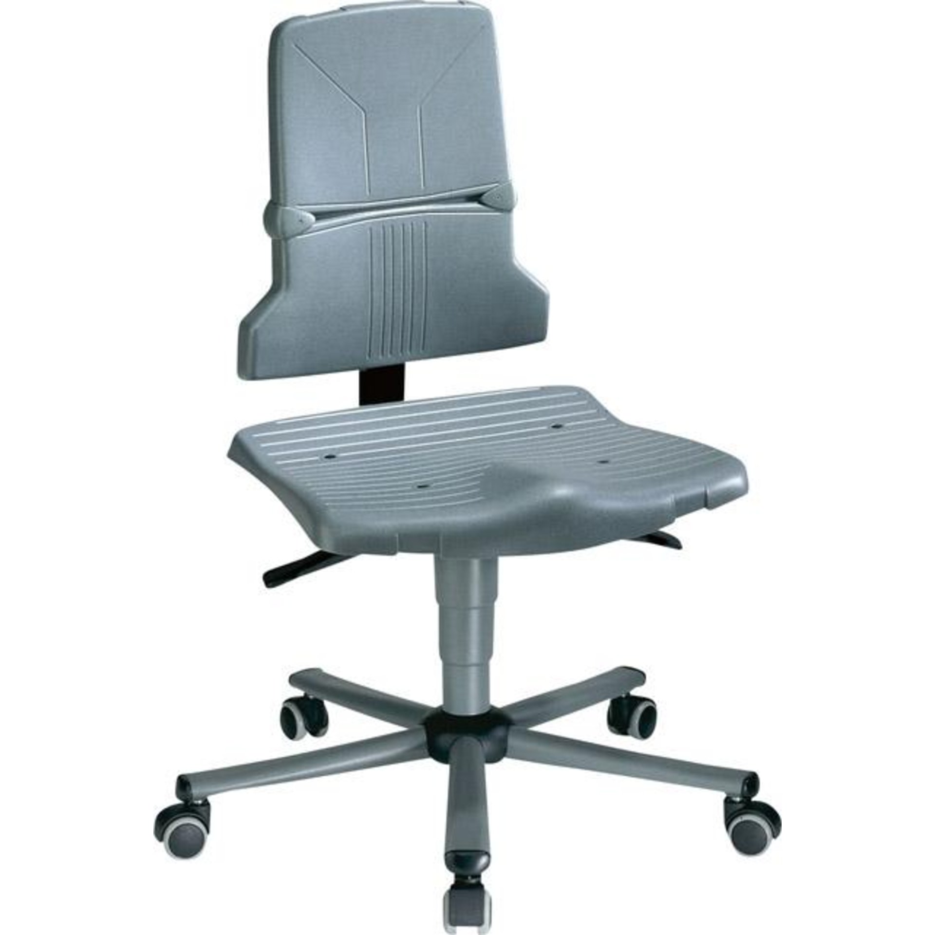 Bimos Arbeitsstuhl 9803-1000 Sintec 2 grau Sitzhöhe 430-580 mm mit Rollen