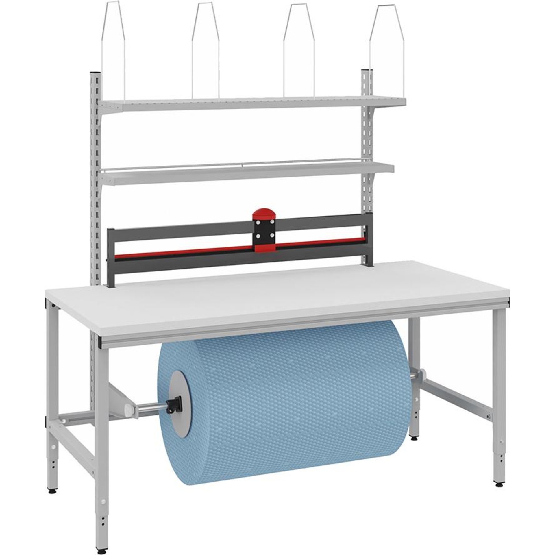 Verpackungstisch OK-V1 B1685xT800xH718-1018mm manuell verstellbar Tischplatte Melamin