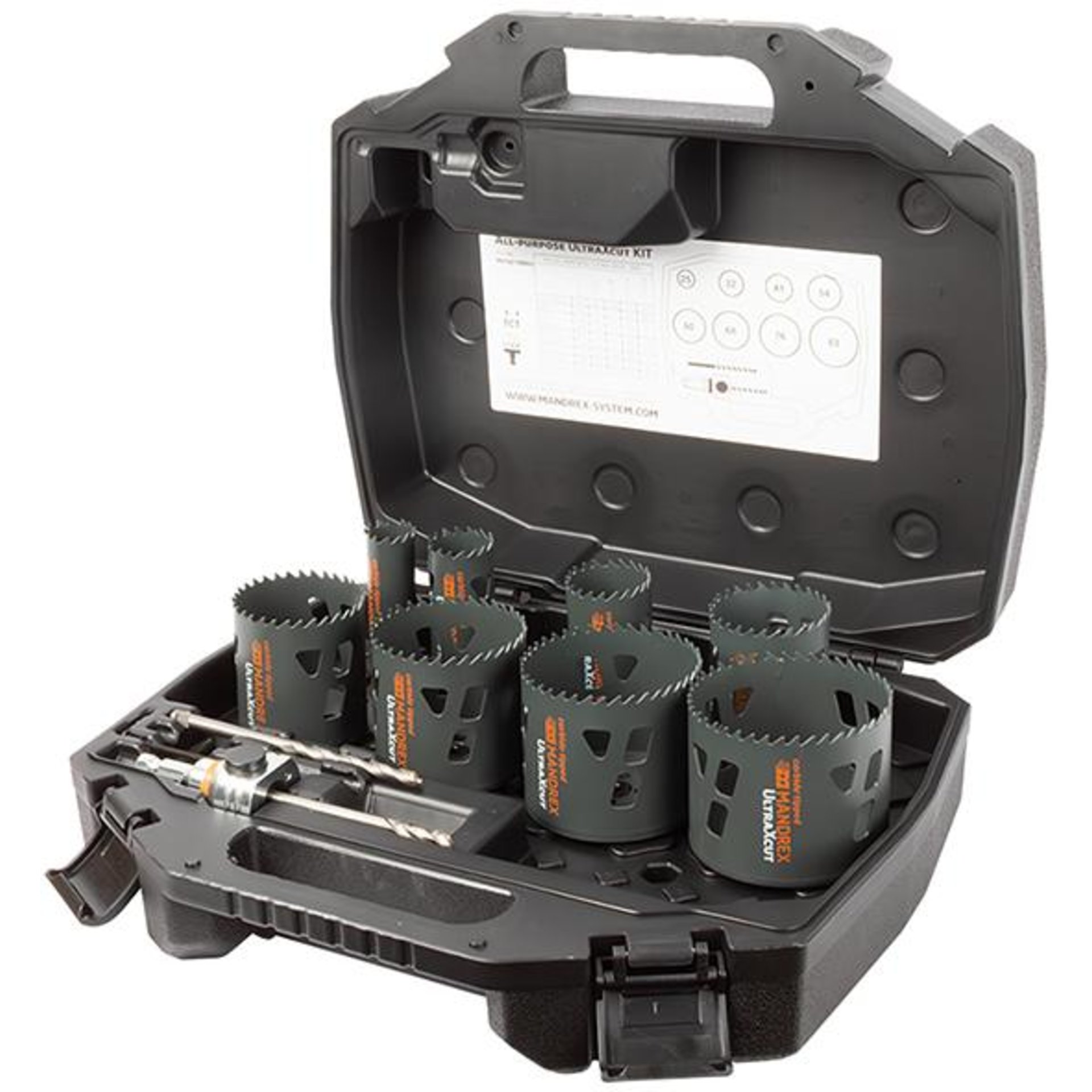 Lochsägen Set MXqs All Purpose Ultra Xcut Industrial D25,32,41,54, 60,68,76,83mm Mandrex