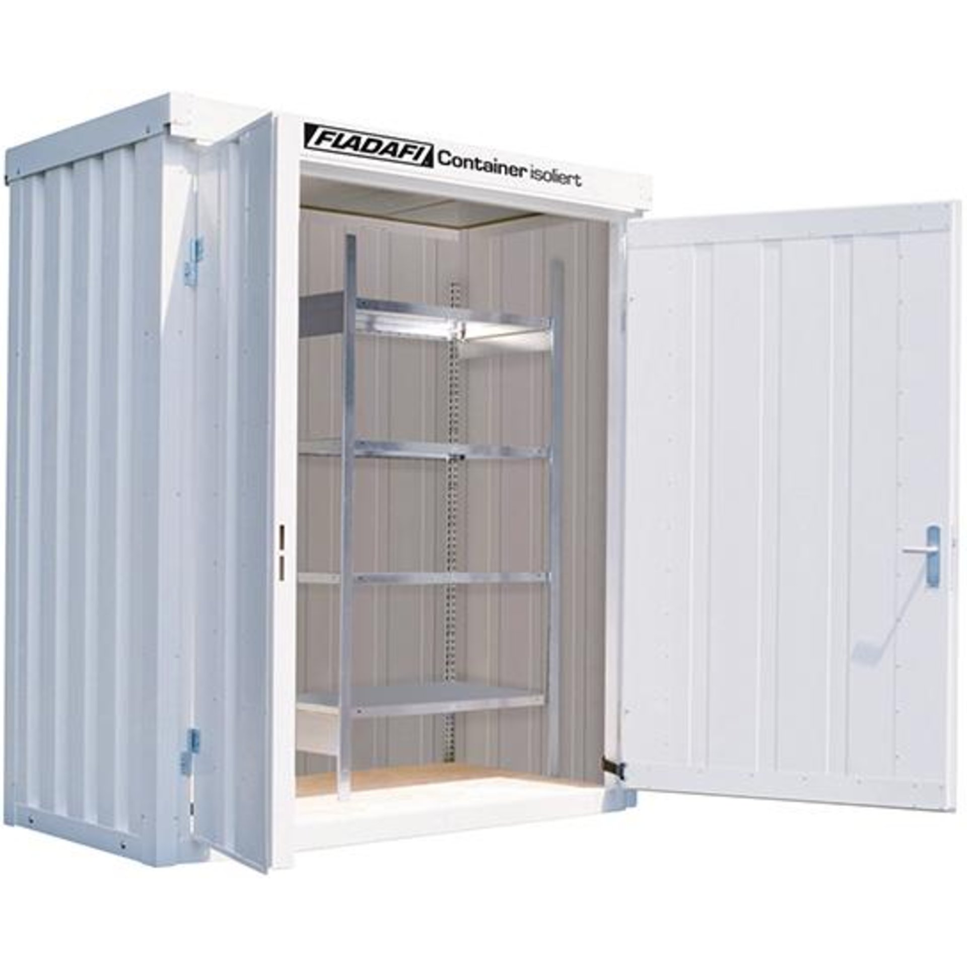Lagercontainer isoliert (aufstellfertig), montiert