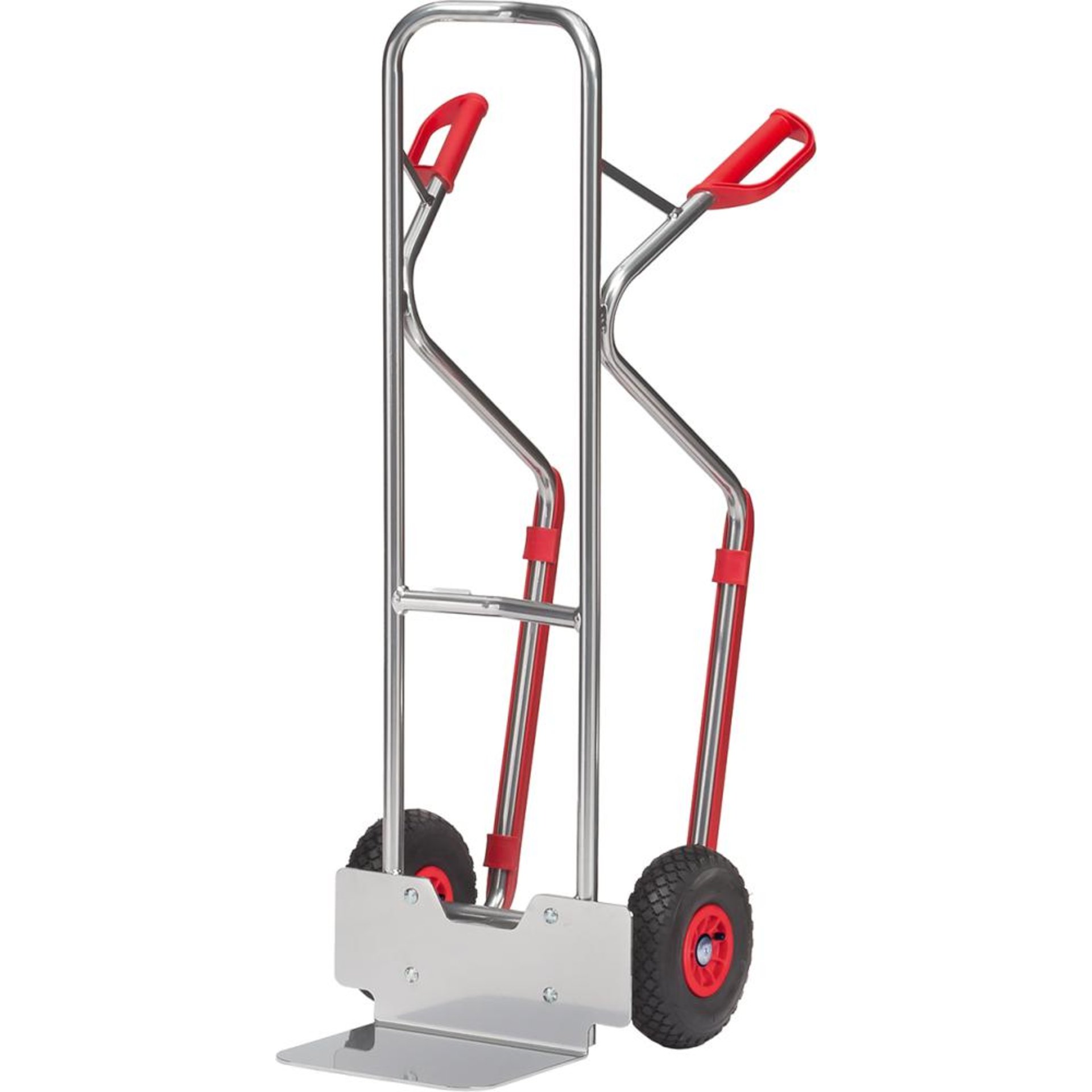 Aluminium-Transportkarre, Kunststoff-Gleitkufen, Luftbereifung