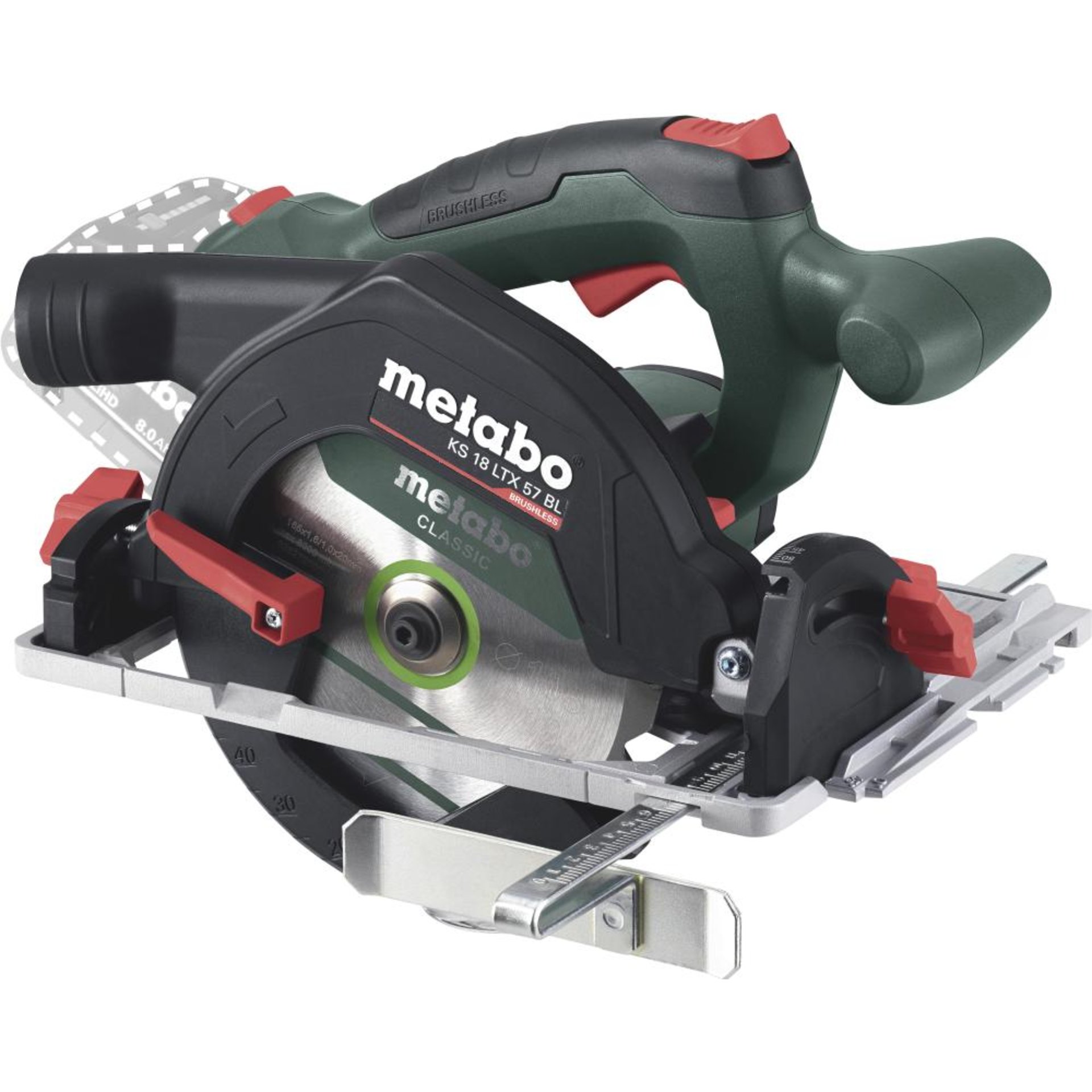 Akku-Handkreissäge solo KS 18 LTX 57 BL Metabo ohne Akku ohne Ladegerät metaBOX