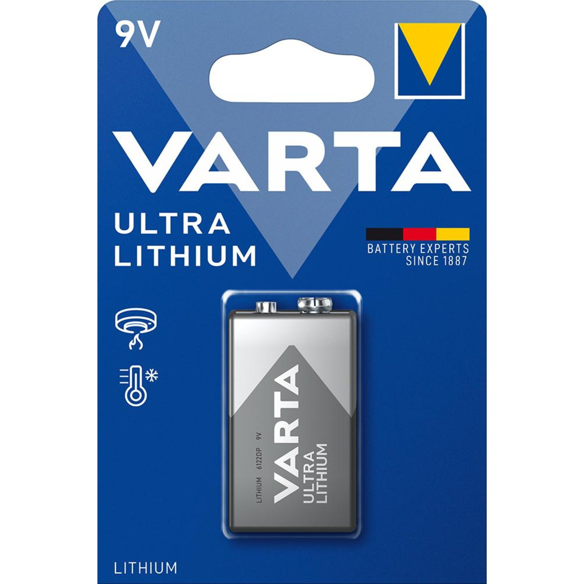 Batterie Professional Lithium 9V E-Block Blister a 1 Stück VARTA