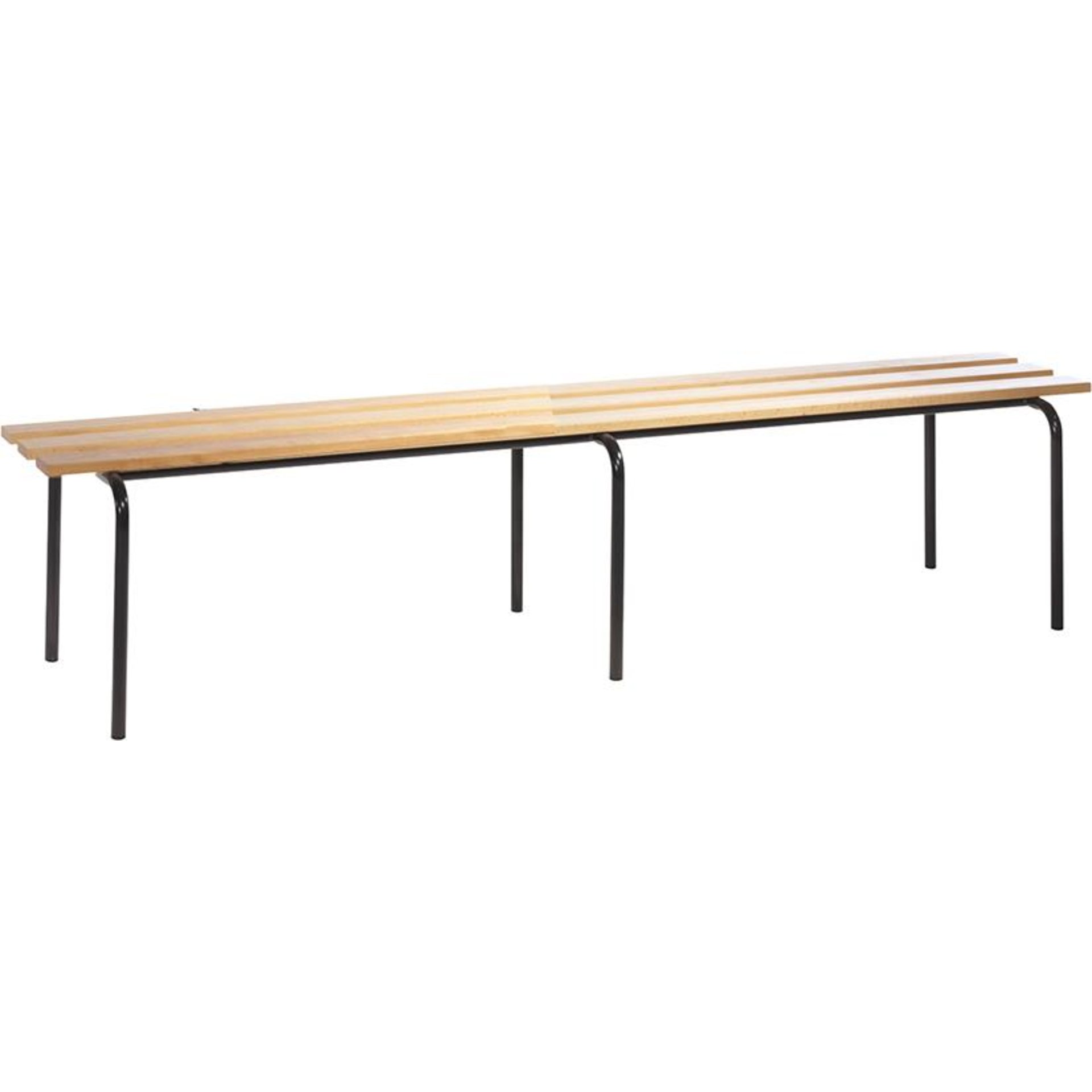 Sitzbank stapelbar B2000xT460xH460 mm RAL 7021/Buche 7021/Buche