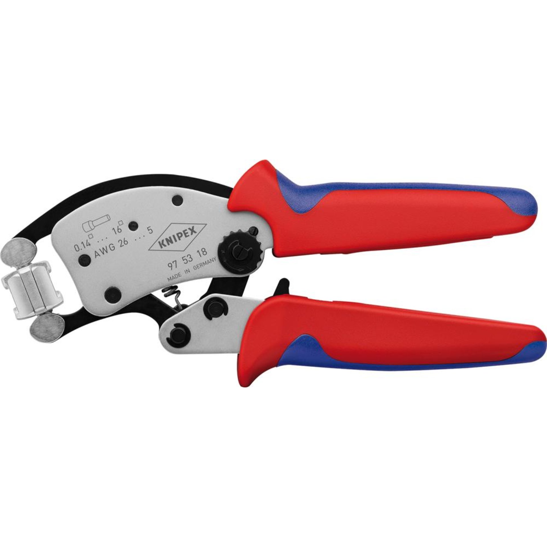 Crimpzange für Aderendhülsen Twistor 0,14-16qmm KNIPEX