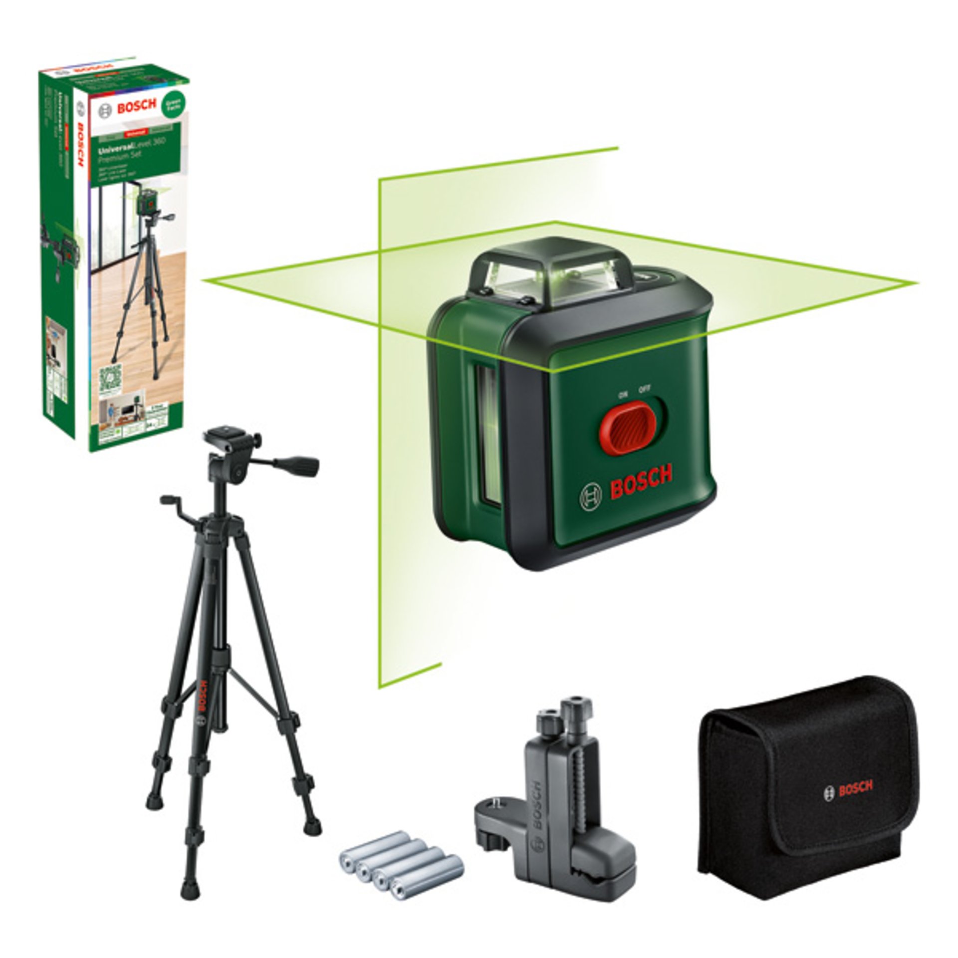 Kreuzlinien-Laser UniversalLevel 360 Premium-Set