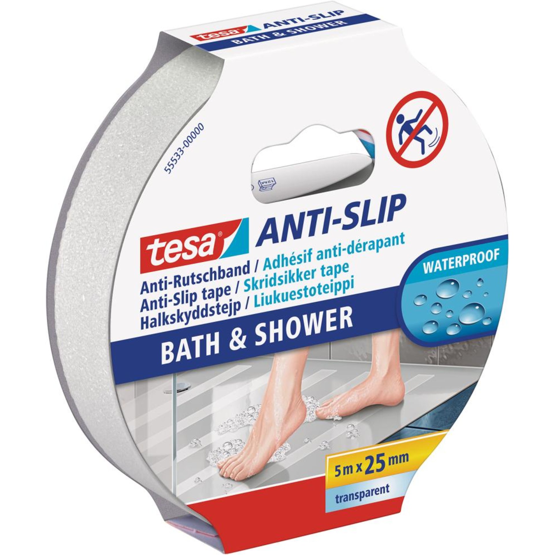 tesa Anti-Rutschband Bad & Dusche 5m:25mm
