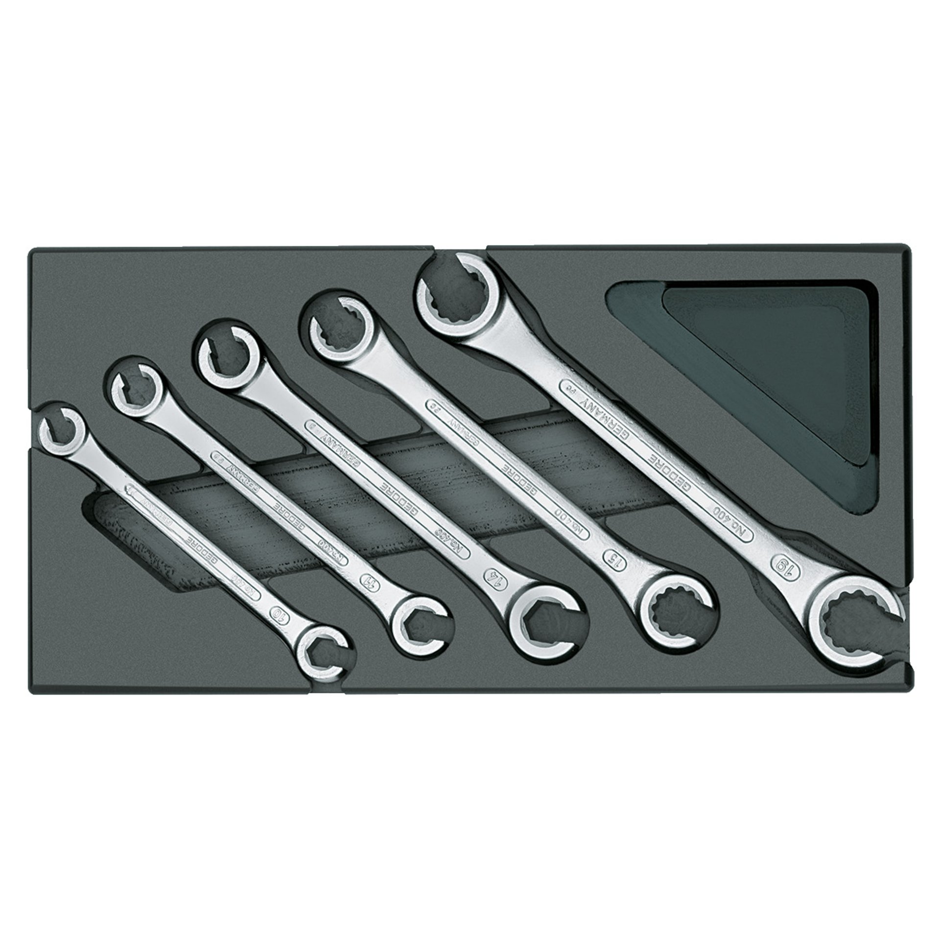 1500 ES-400 Doppelringschlüssel-Satz, offen, in 1/3 ES-Modul
