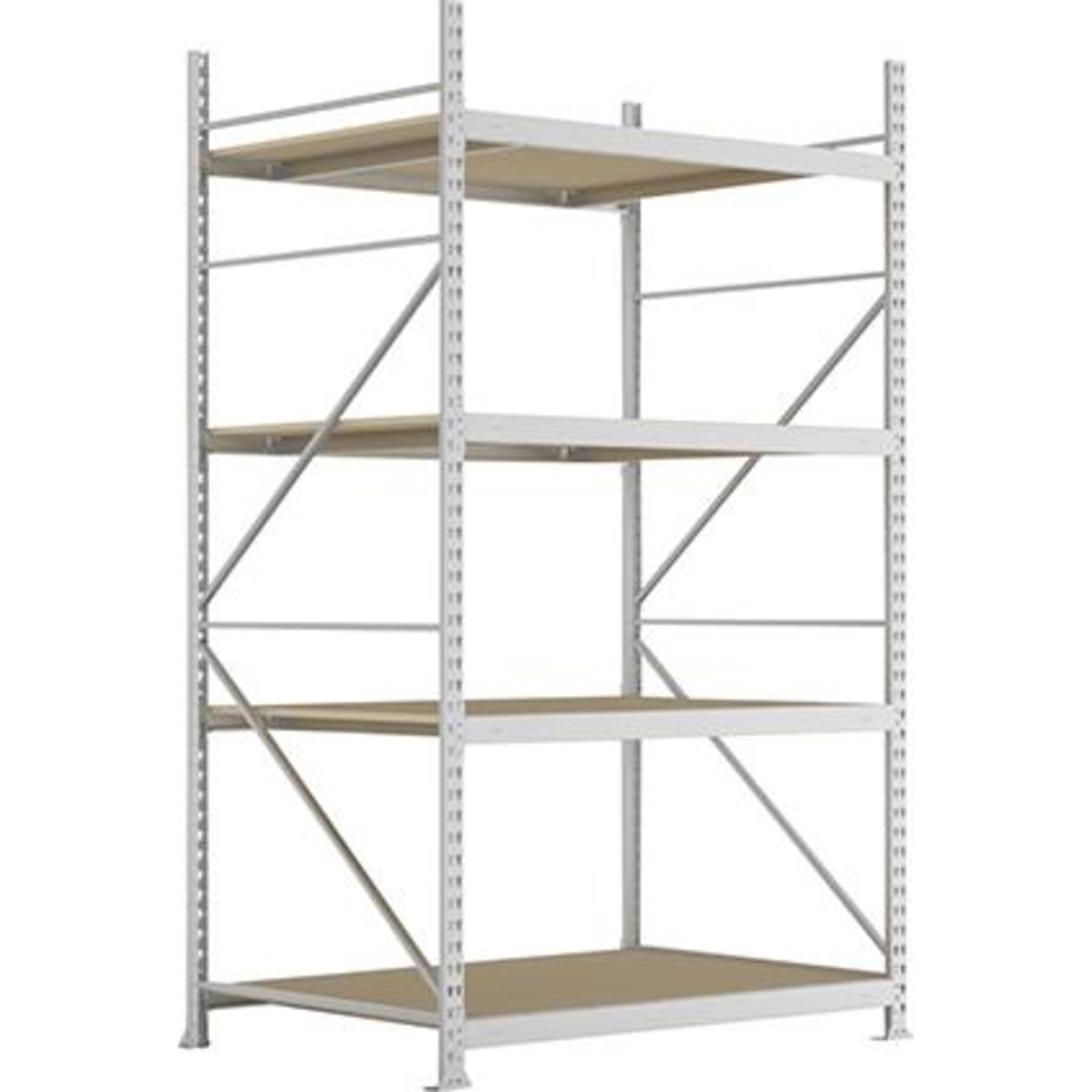 Weitspannregal MINI-RACK B1400xT1050xH2500 mm Grundfeld 4 Spanplatten Fachlast 600 kg META