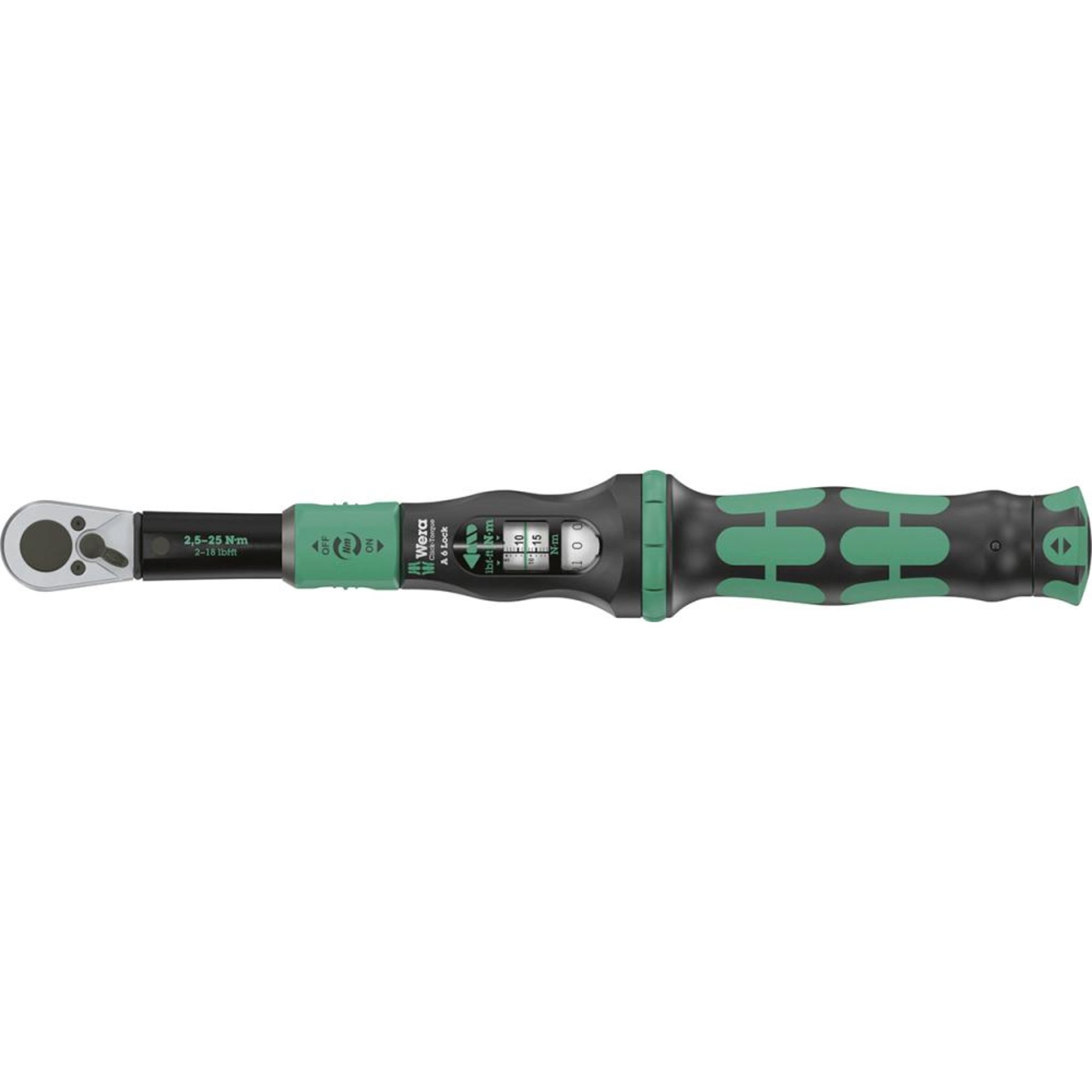 Drehmomentschlüssel Click-Torque Lock A6 2,5-25Nm 1/4" BitaufnahmeWera