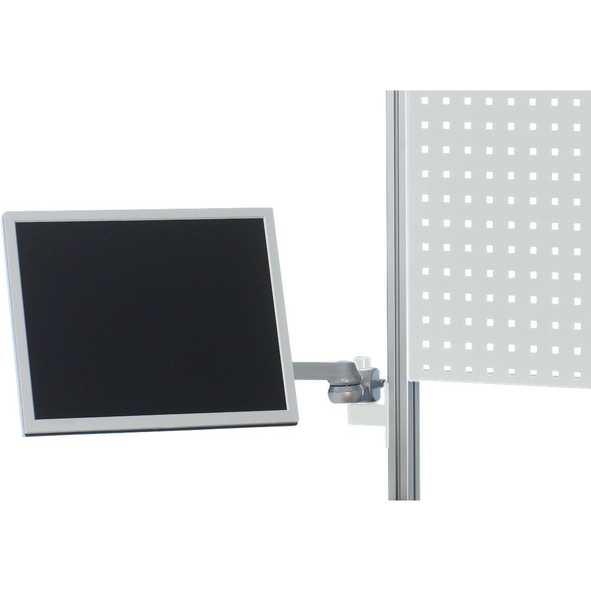 Schwenkarm (3 Gelenke) für Flachbildschirm (VESA-75/100), RAL7035