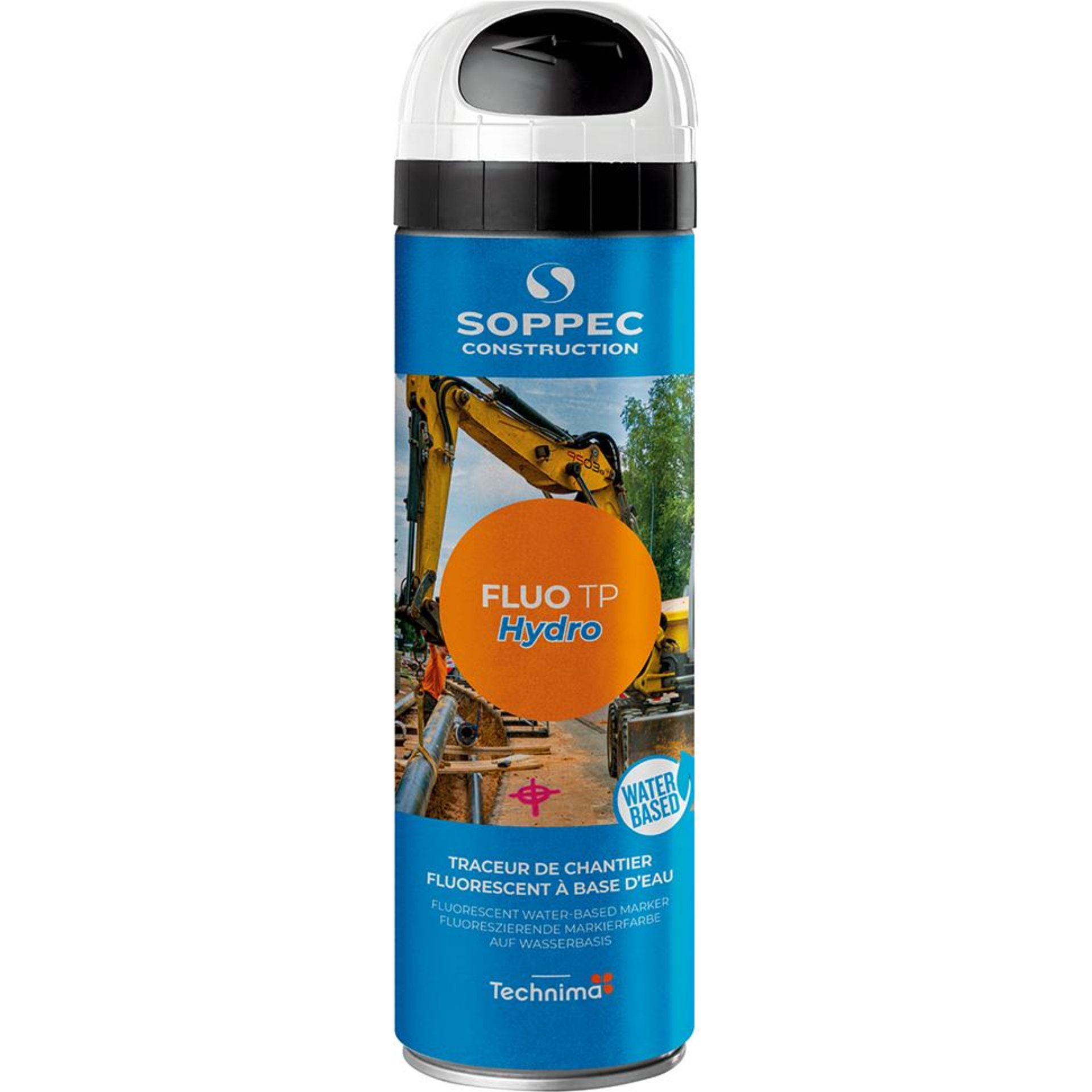 Fluo TP Hydro Markierspray 500ml Dose weiß aus Wasserbasis