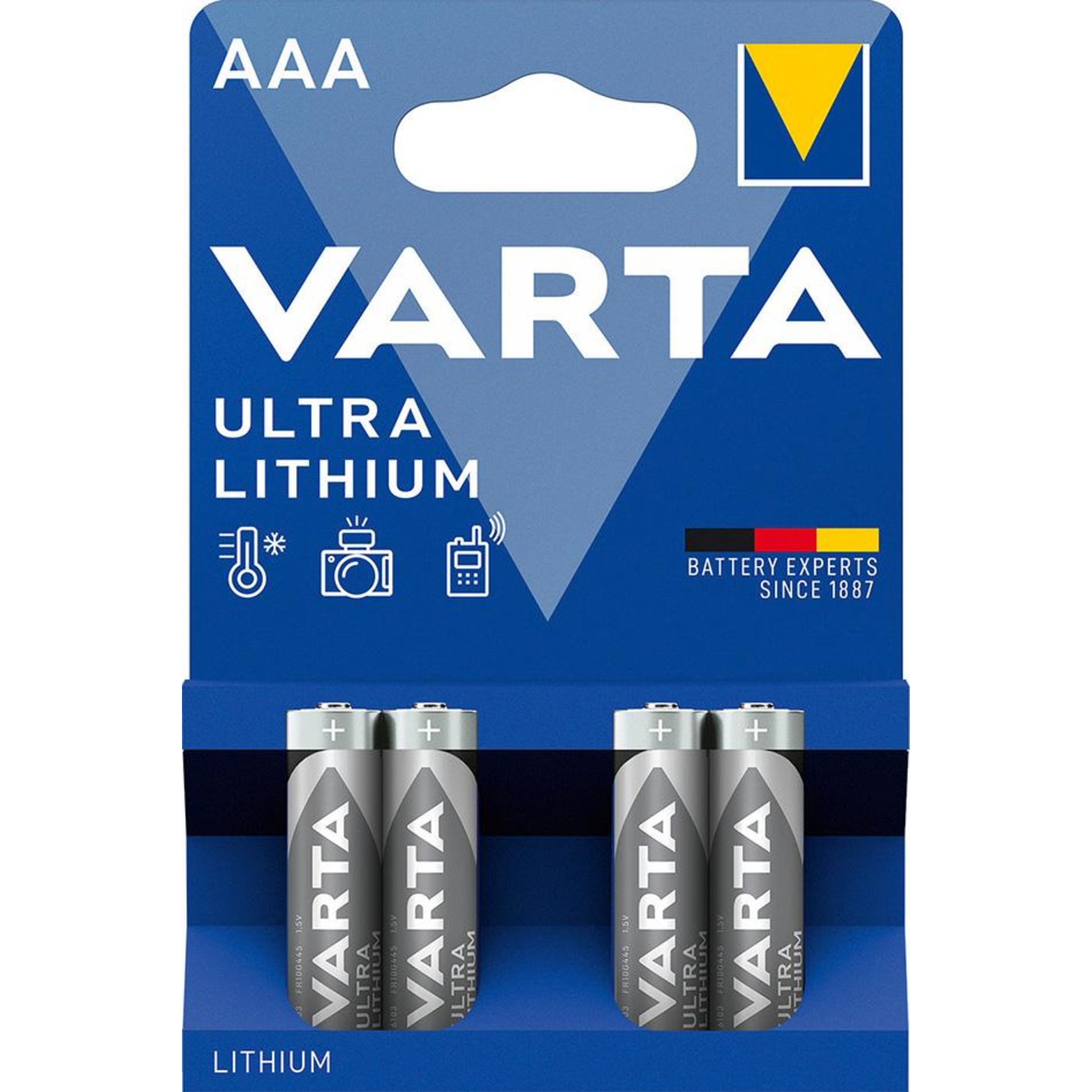 Batterie Professional Lithium AAA Blister a 4 Stück VARTA