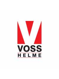 VOSS Helme Logo – das Logo zeigt ein großes, stilisiertes rotes „V