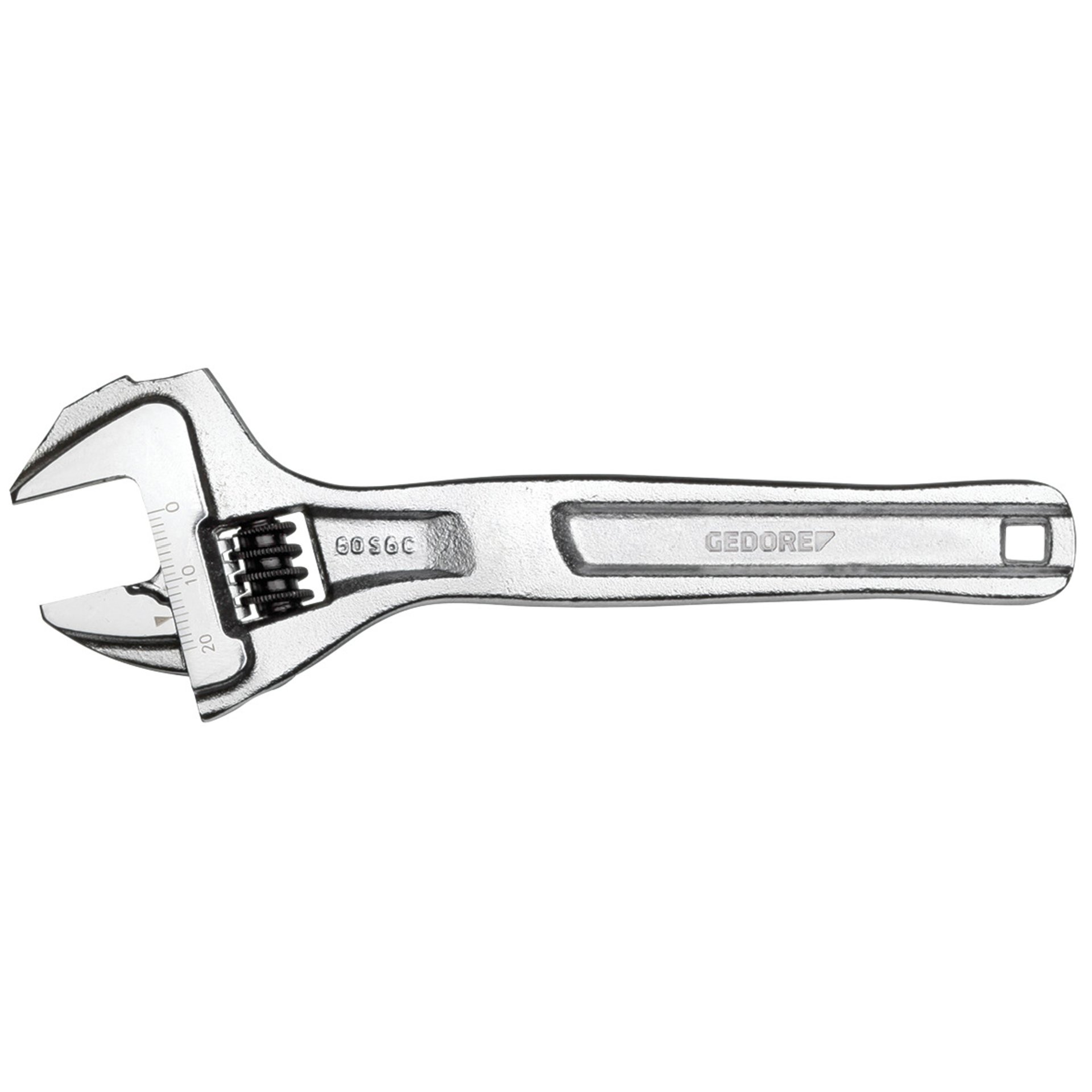 60 S 6 C Einmaulschlüssel 6", verstellbar, verchromt