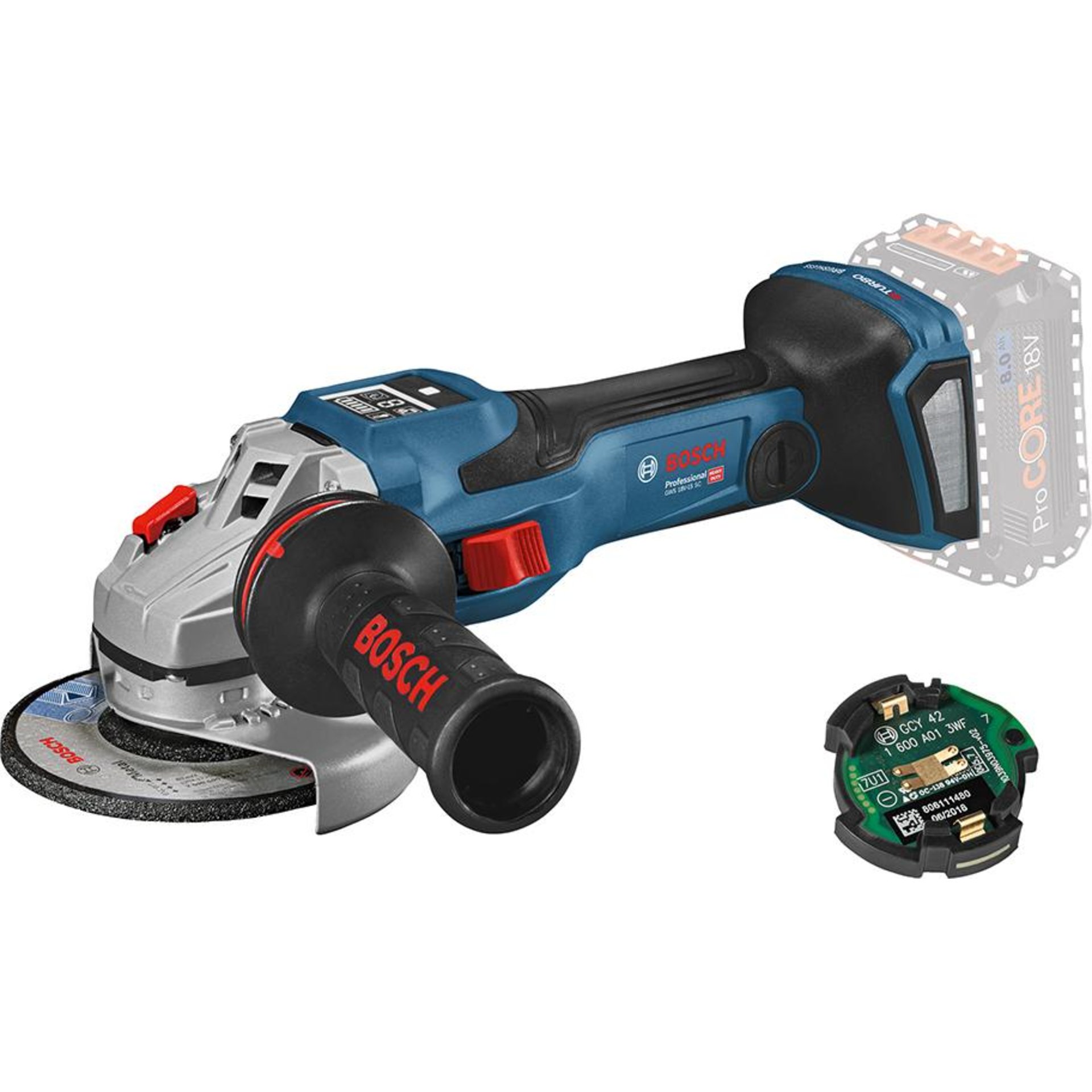 Akku-Winkelschleifer soloGWS 18V-15 SC+CoMo Bosch ohne Akku ohne Ladegerät L-Boxx