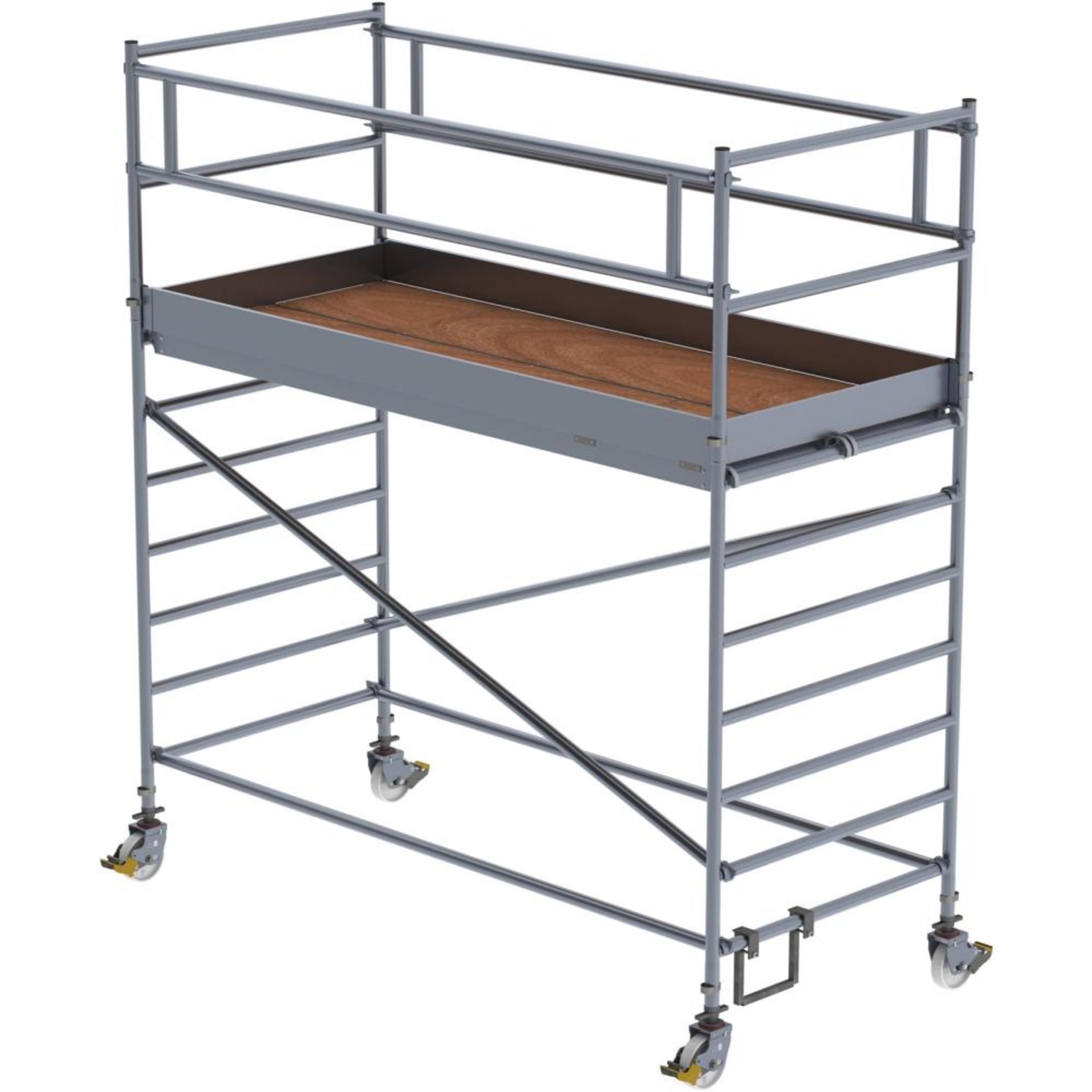 Rollgerüst m. Fahrbalken Plattform B3000xT750 mm Plattformhöhe 2,35 m Arbeitshöhe bis 4,35 m