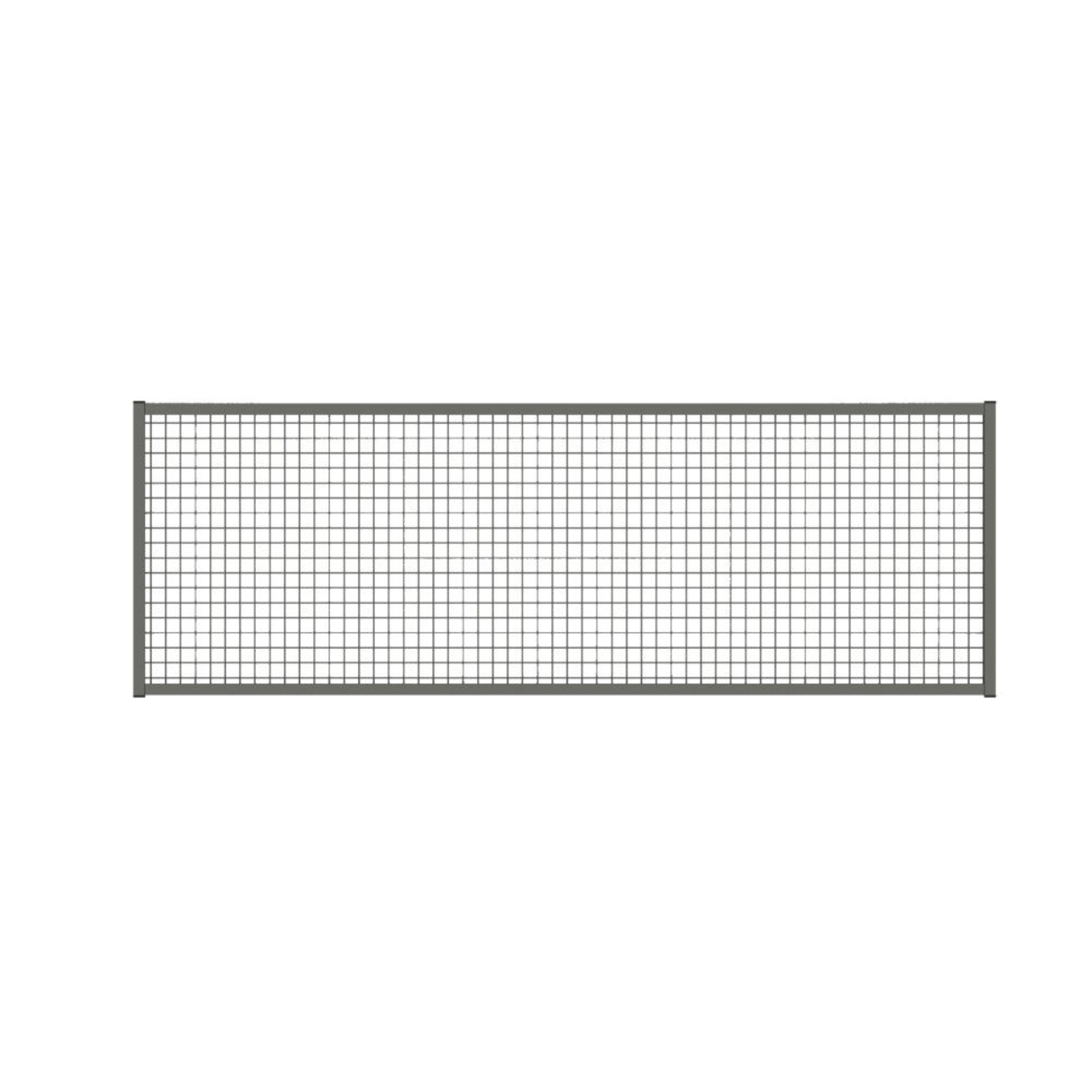 Aufsatzelement Doppeltür Trennwandsystem Vario B2180xH750 mm RAL 7037 Drahtgitter