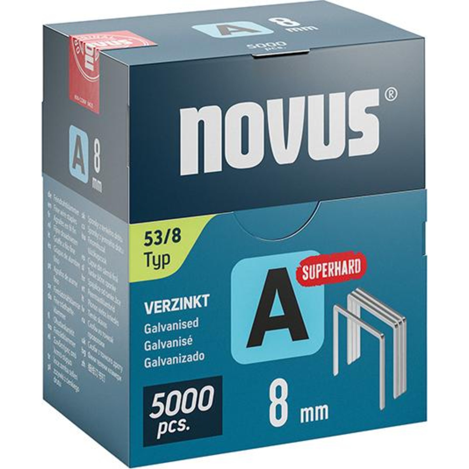 Feindrahtklammer A Typ 53/8 mm ST Novus VE à 5000 Stück