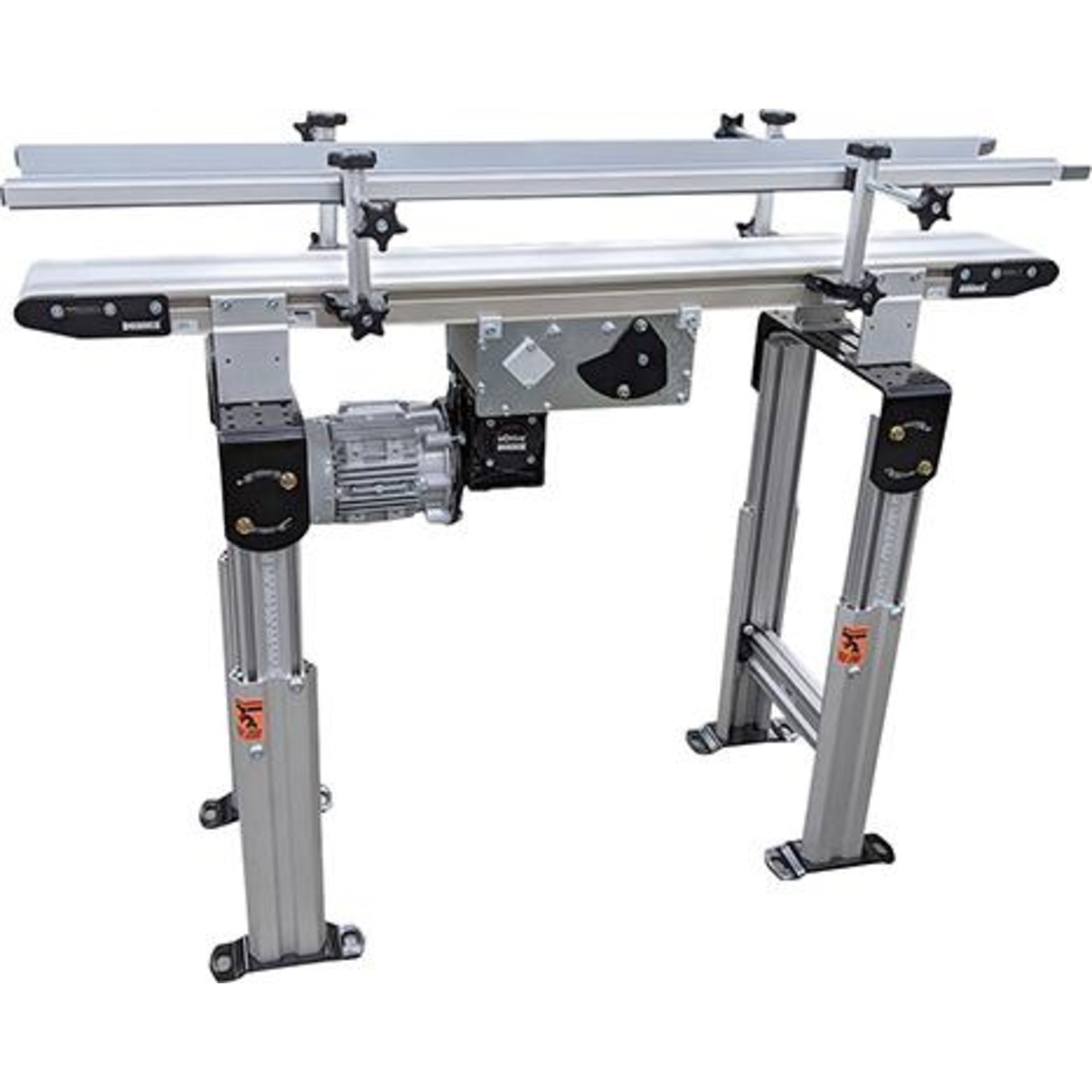 Alu-Flachförderband 2200 petrol Gurtbreite 914 mm Achsabstand 1000 mm max. Bandbelastung 30kg