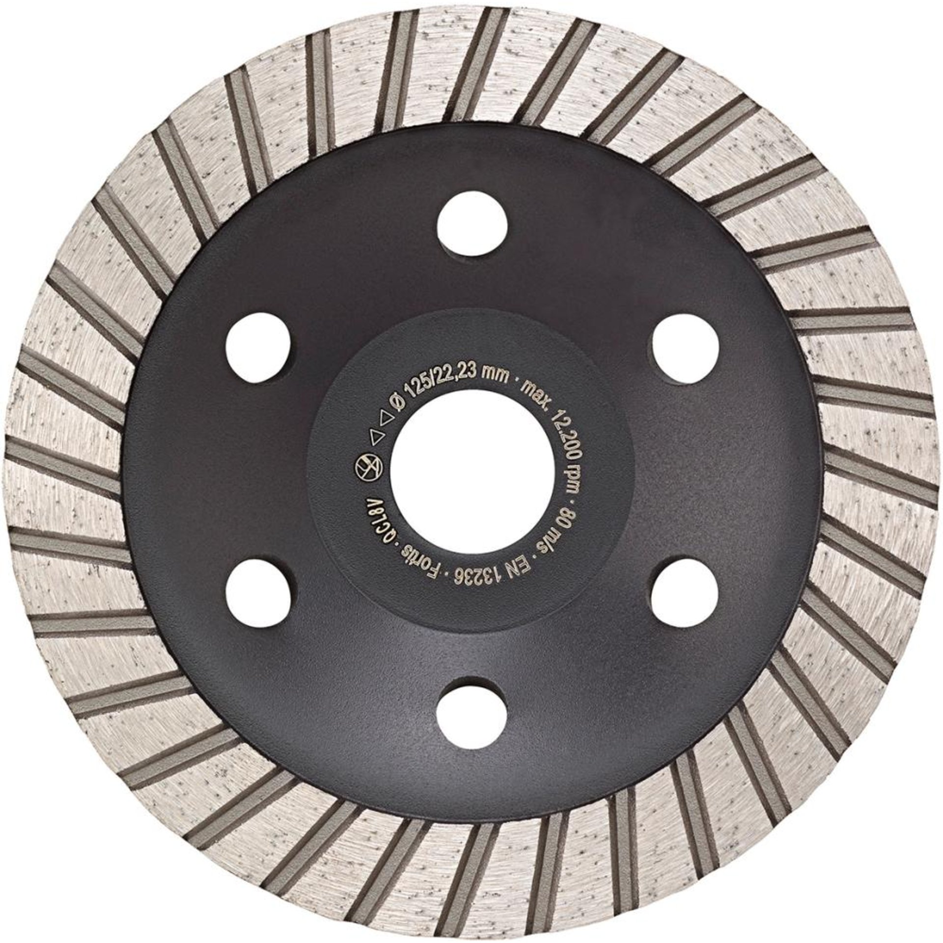 Diamant-Schleifteller Power Turbo Ø 125 mm 1-reihiges Turbosegment Bohrung 22,2 mm FORTIS