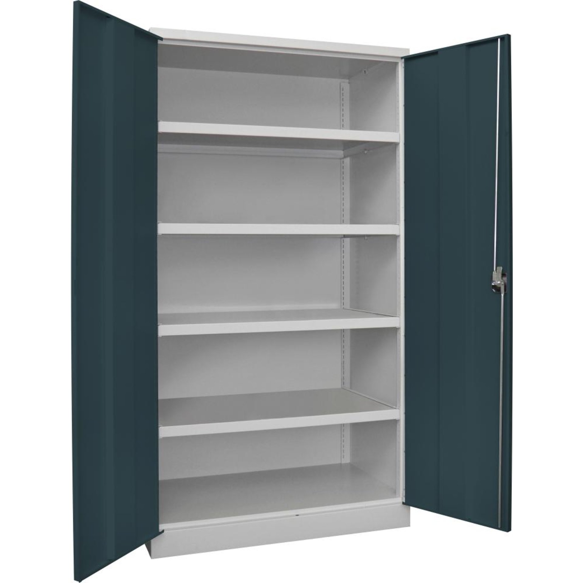 Schwerlastschrank m.TürenH1950xB1040xT630 mm 4 Böden RAL 7035