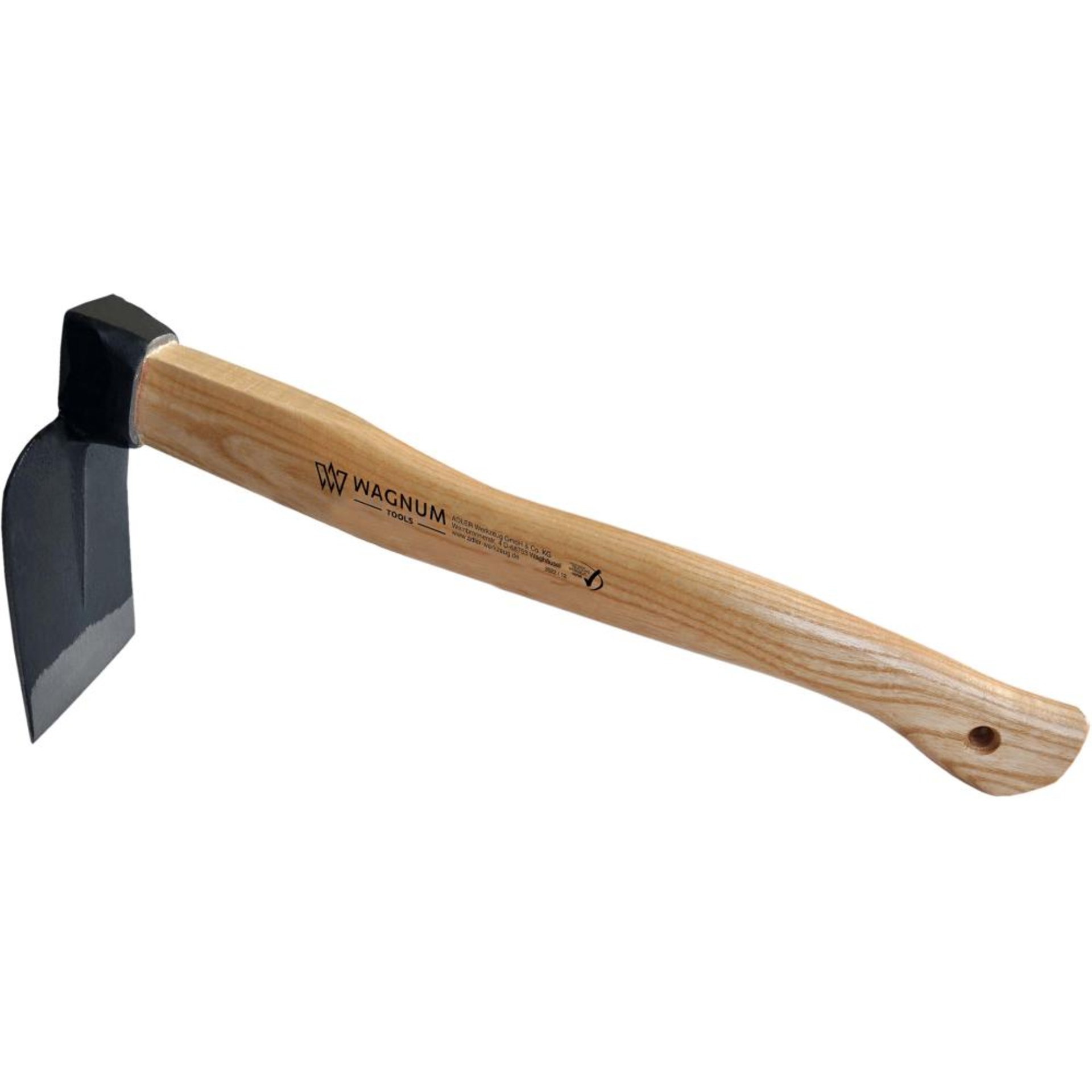 Mini-Kleinhacke mit Eschenstiel geölt 450mm Hacke aus C45 Stahl