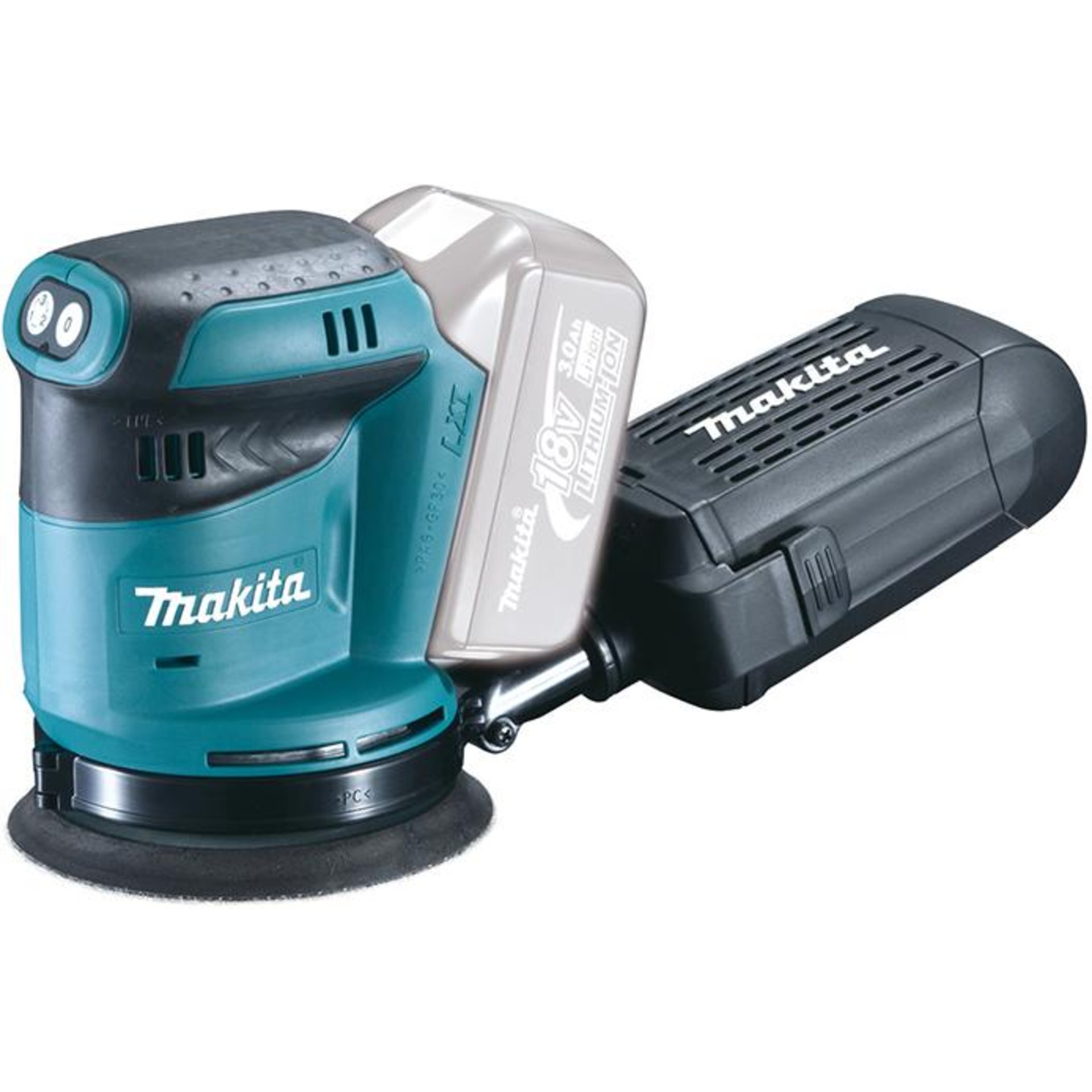 Akku Exzenterschleifer DBO180Z Makita ohne Akku ohne Ladegerät Karton