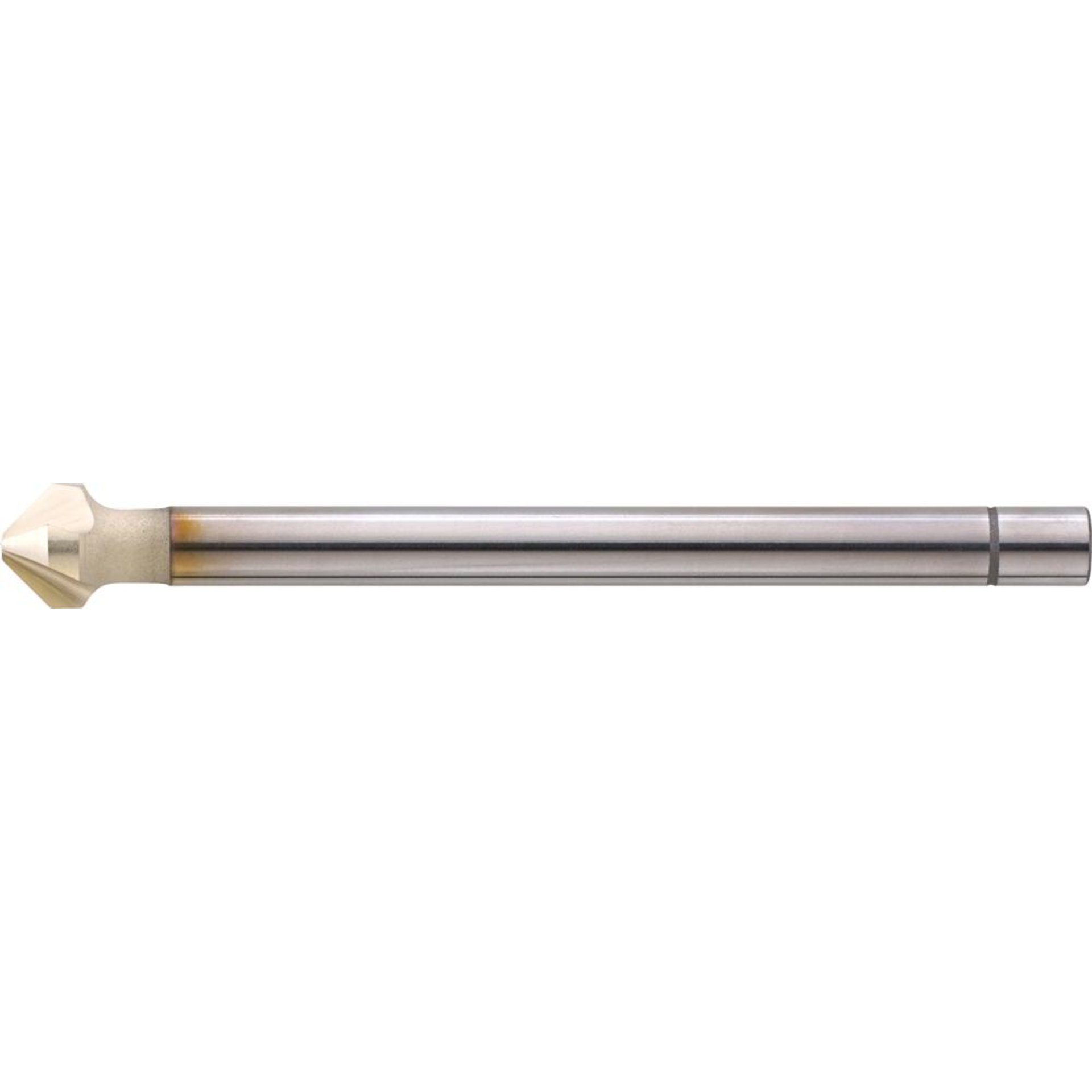 Kegel- und Entgratsenker mit ungleicher Teilung, lang, 90°, mit zyl. Schaft