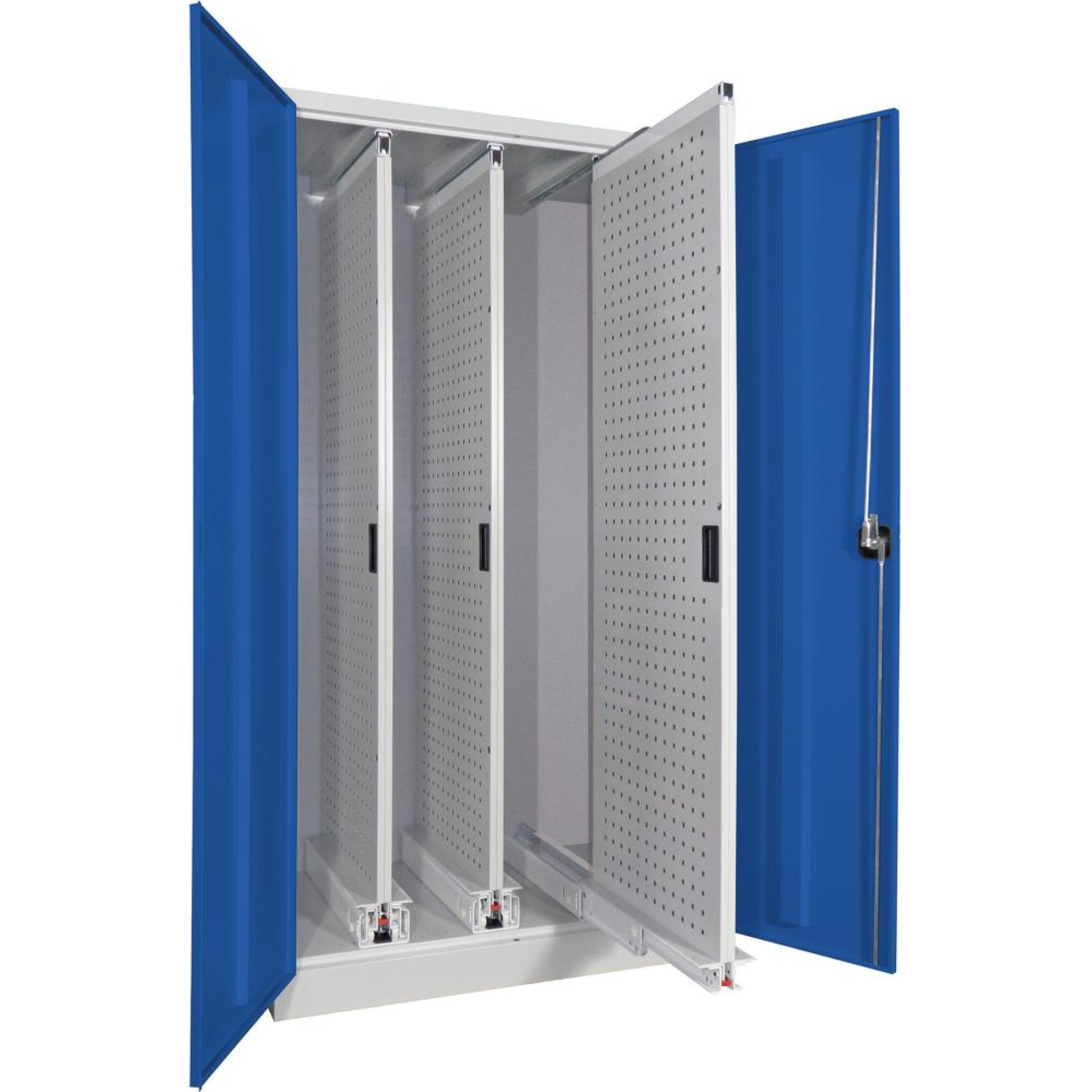 Vertikalauszugschrank, mit Lochwandauszug