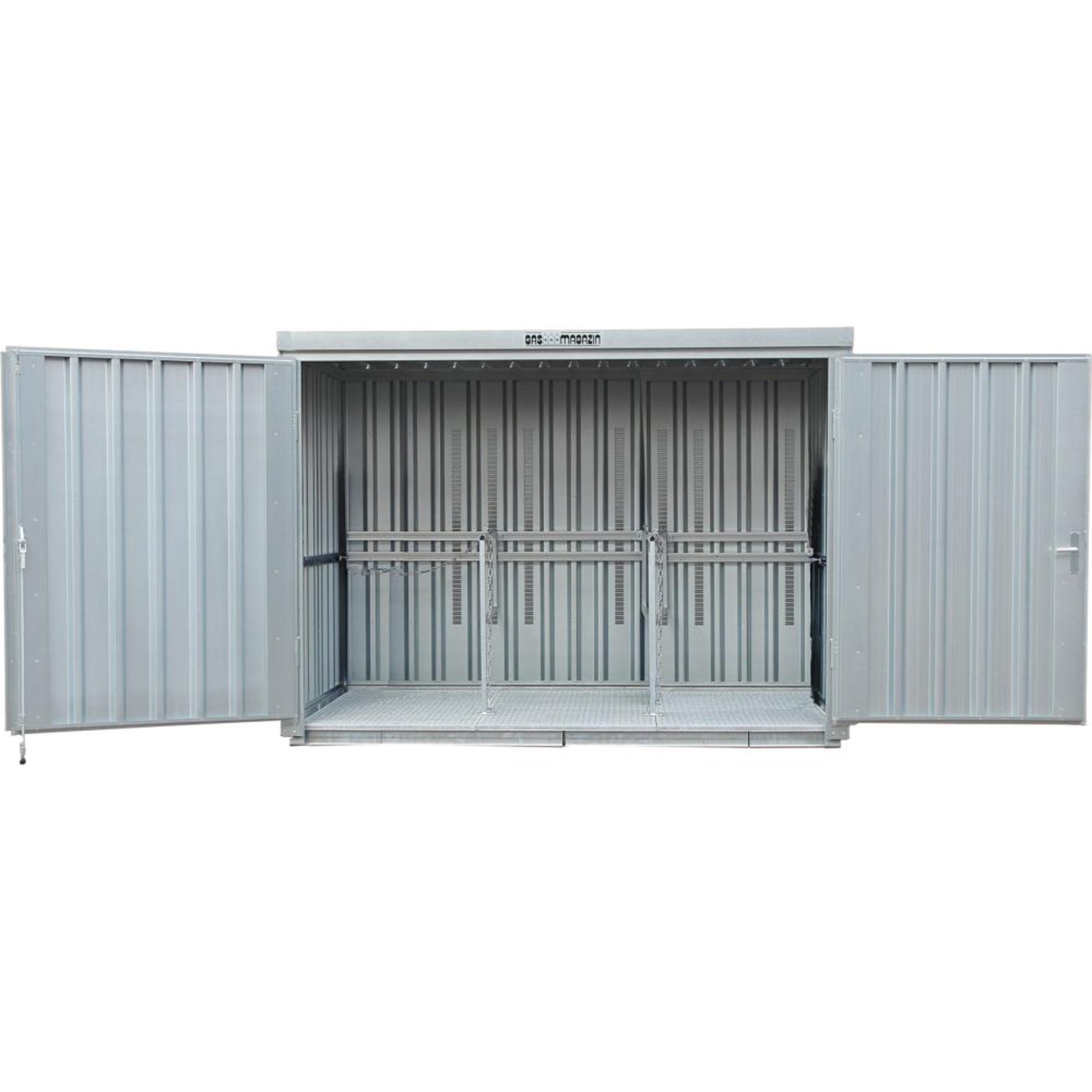 Gasflaschenlager SAFE LIF, mit Bodenrahmen