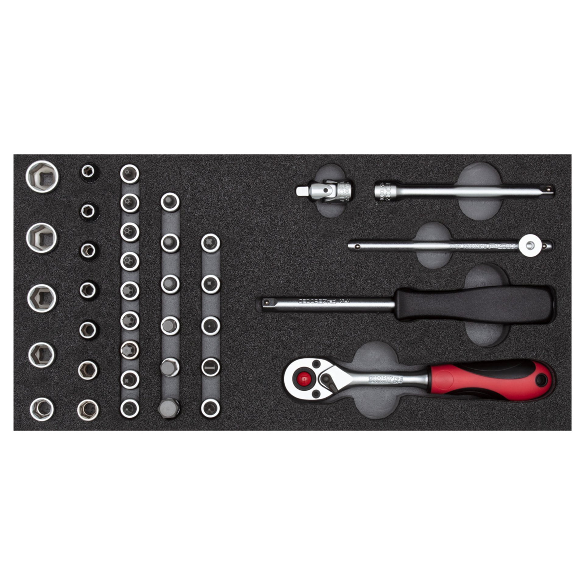 R22150006 Steckschlüssel-Satz 1/4" 2/6 CT-Modul 37-teilig