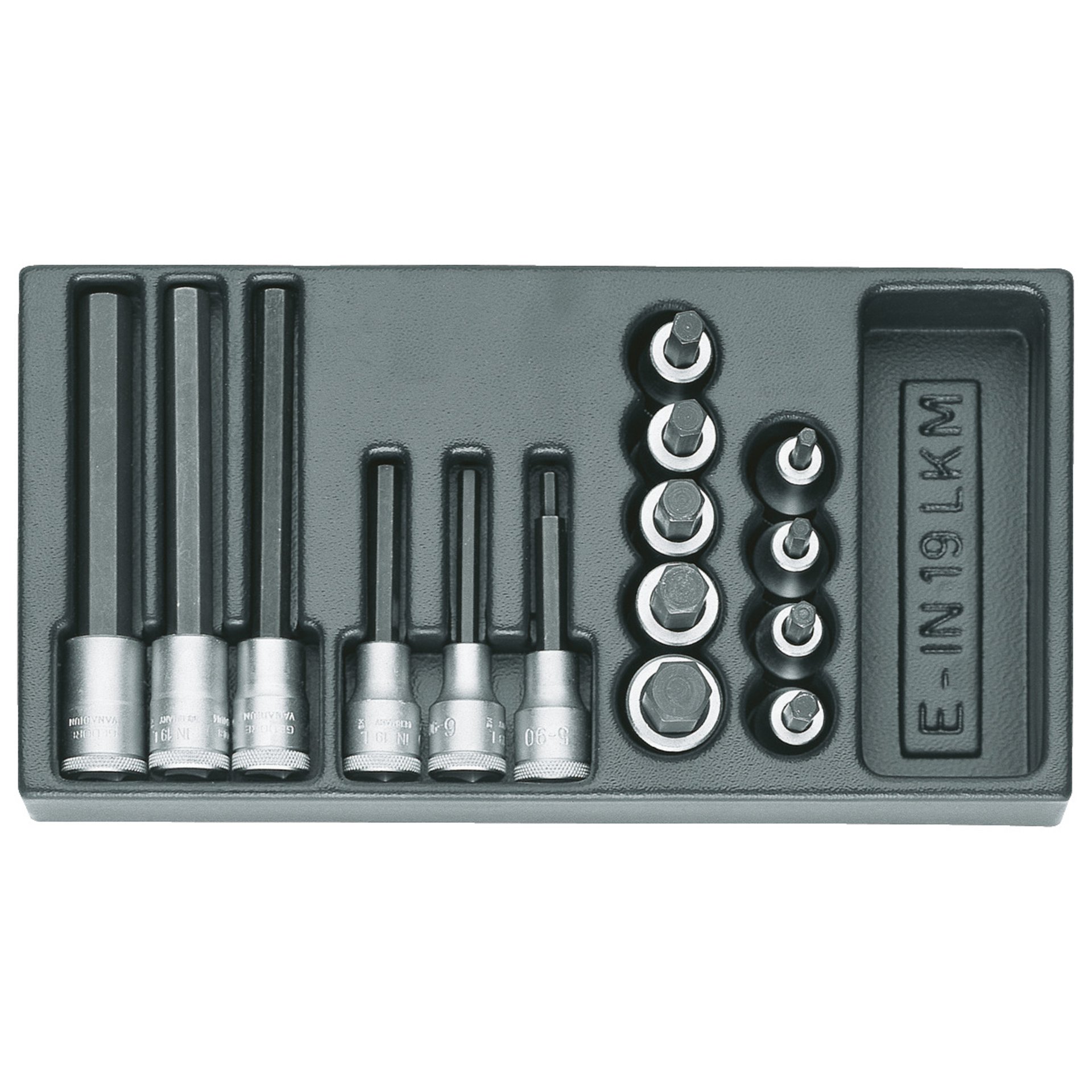 1500 ES-IN 19 LKM Satz Schraubendrehereinsätze 1/2" in 1/3 ES-Modul
