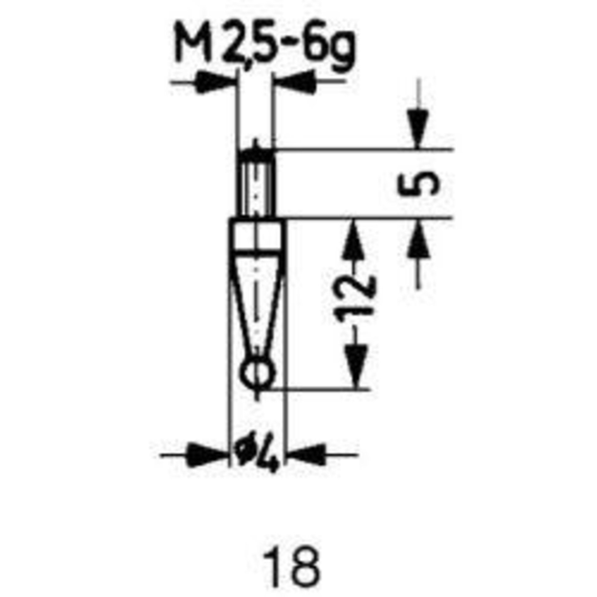 Messeinsatz Stahl Typ 18/ 3,0mm KÄFER