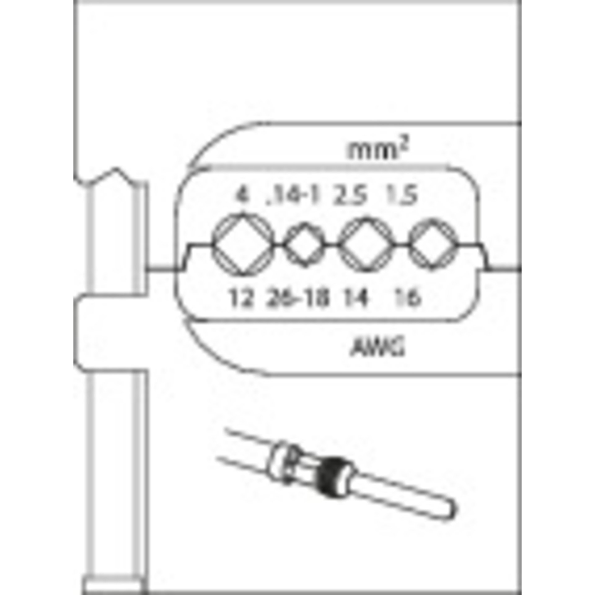 8140-18 Modul-Einsatz für schwere Steckverbinder 0,14-4mm