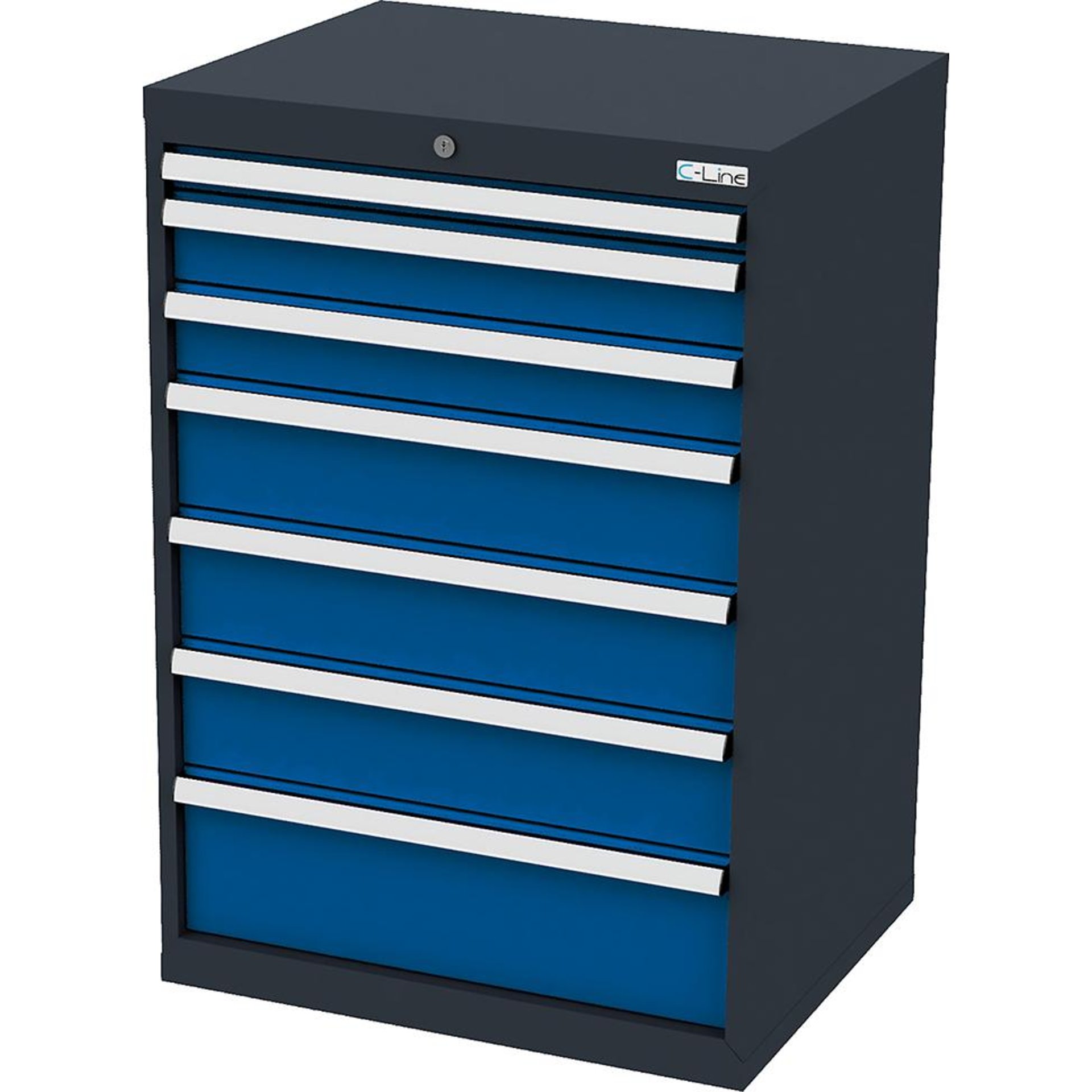 Schubladenschrank, 7 Schubladen, Breite 700 mm