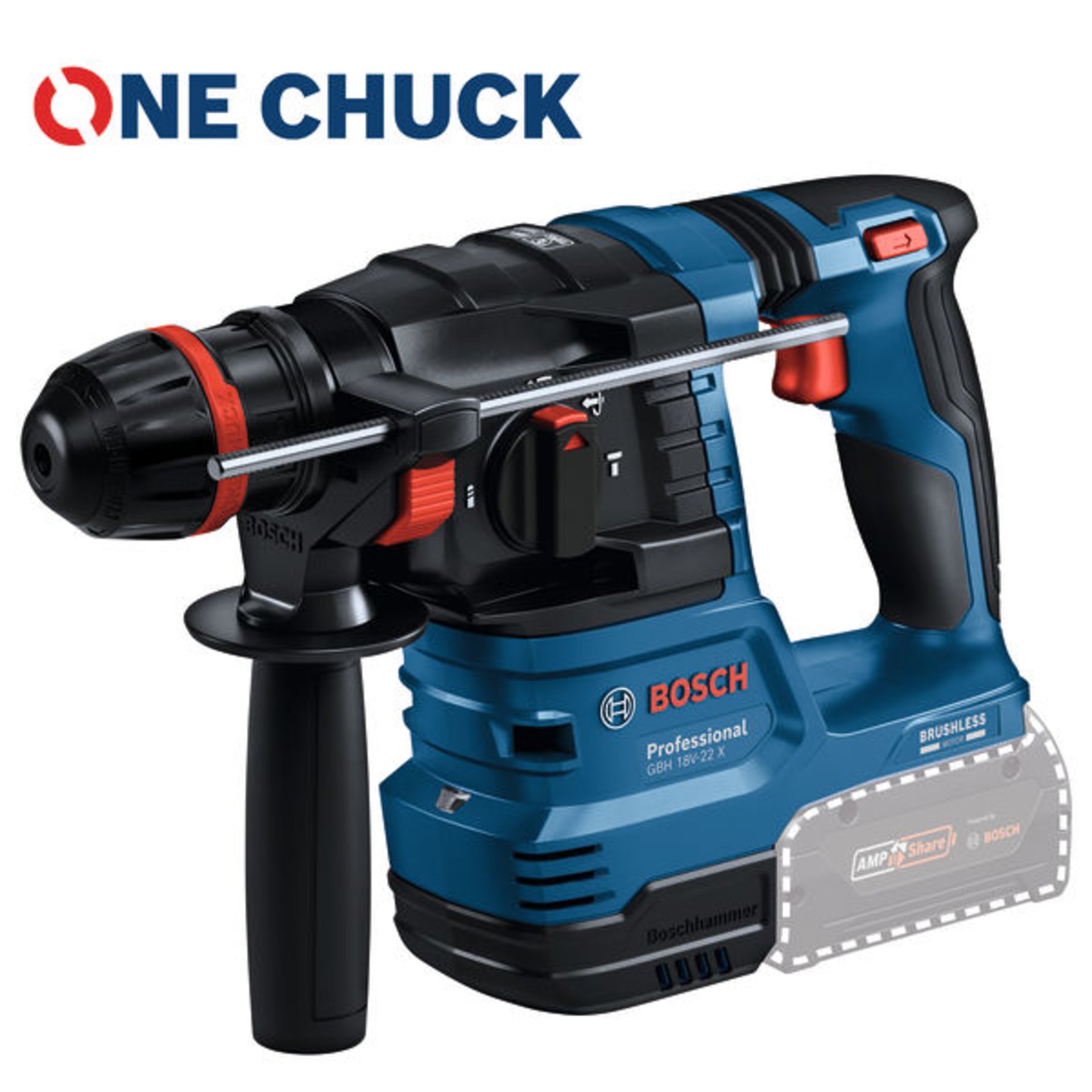 Akku-Bohrhammer mit ONECHUCK GBH 18V-22 X