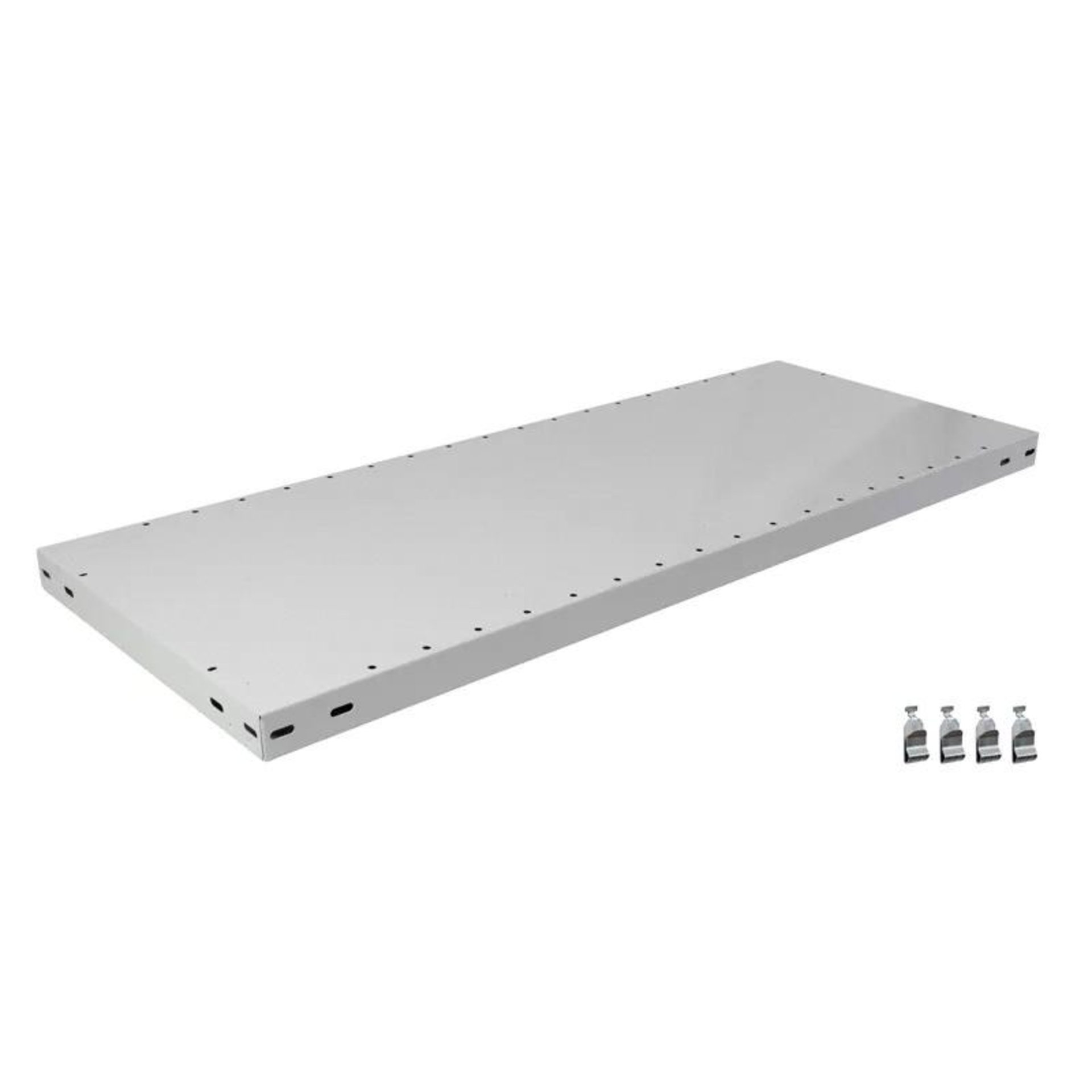Fachboden B1300xT300 mm inkl. 4 Träger RAL 7035 Fachlast 250kg