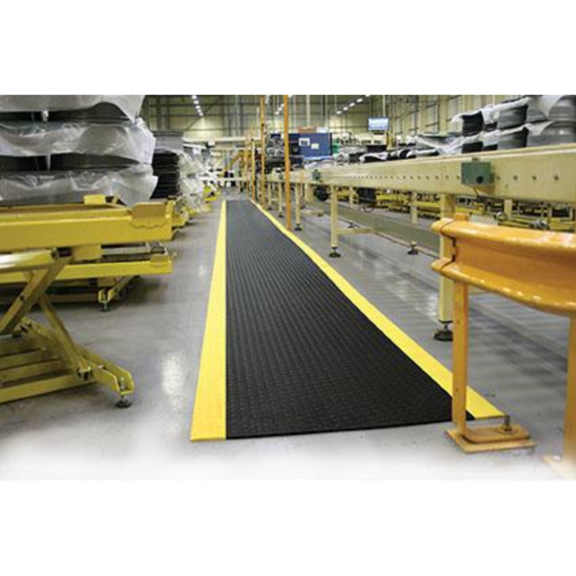 Anti-Ermüdungsmatte Orthomat Diamond B120 cm x lfd.M schwarz/gelb