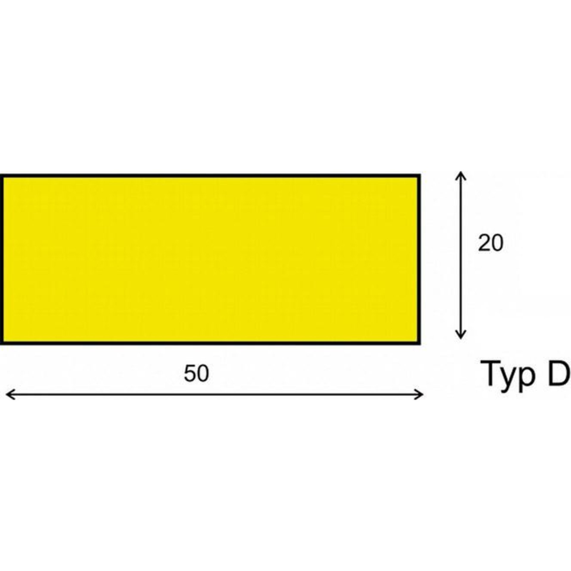 Flächenschutz Typ D, L 5000mm gelb/schwarz selbstklebend Dancop