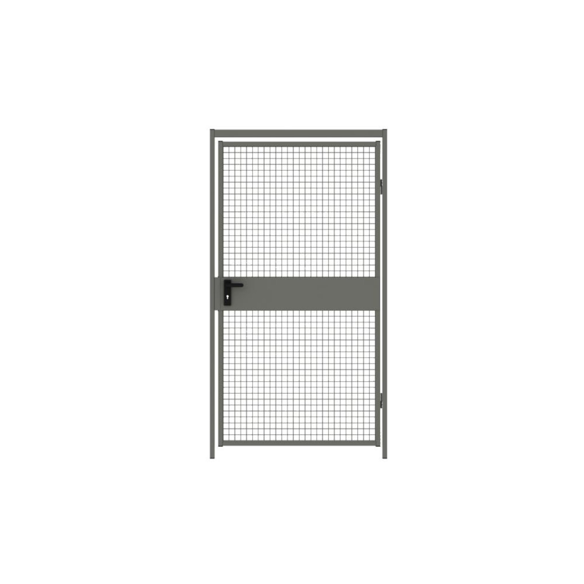Einzeltür Trennwandsystem Vario B1000xH2200 mm RAL 7037 Drahtgitter