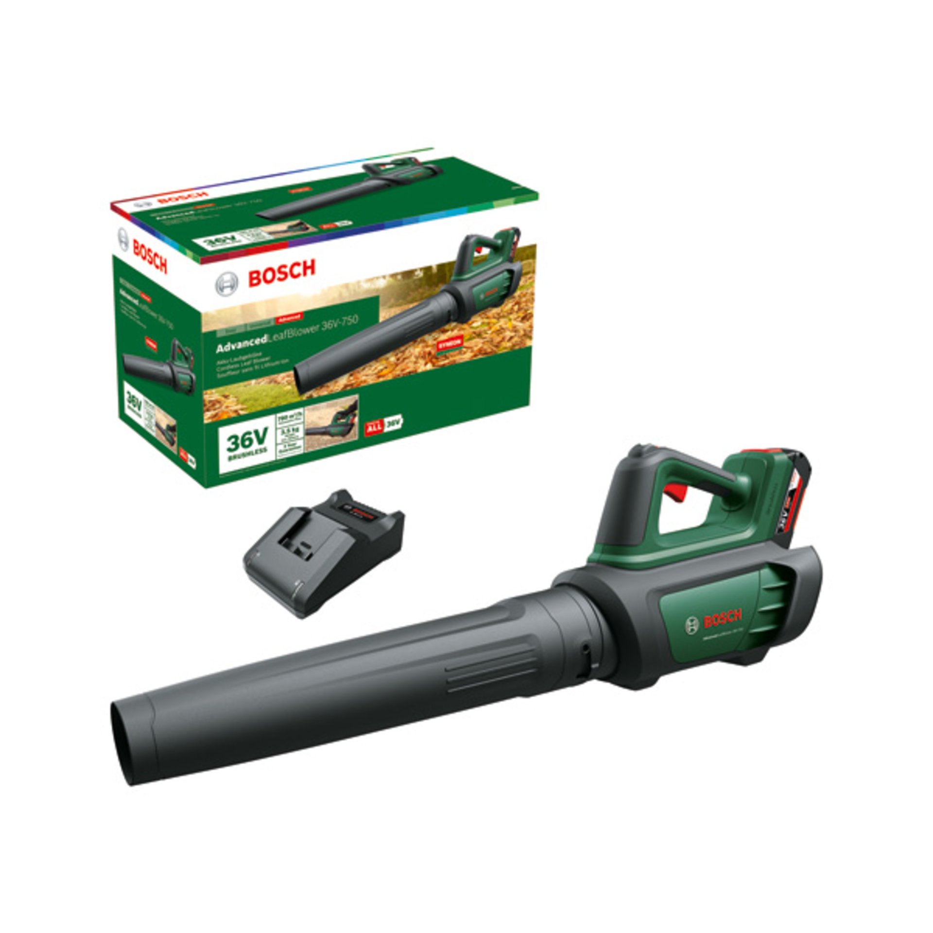 Akku-Laubbläser AdvancedLeafBlower 36V-750, 1 x Akku 36V 2,0Ah